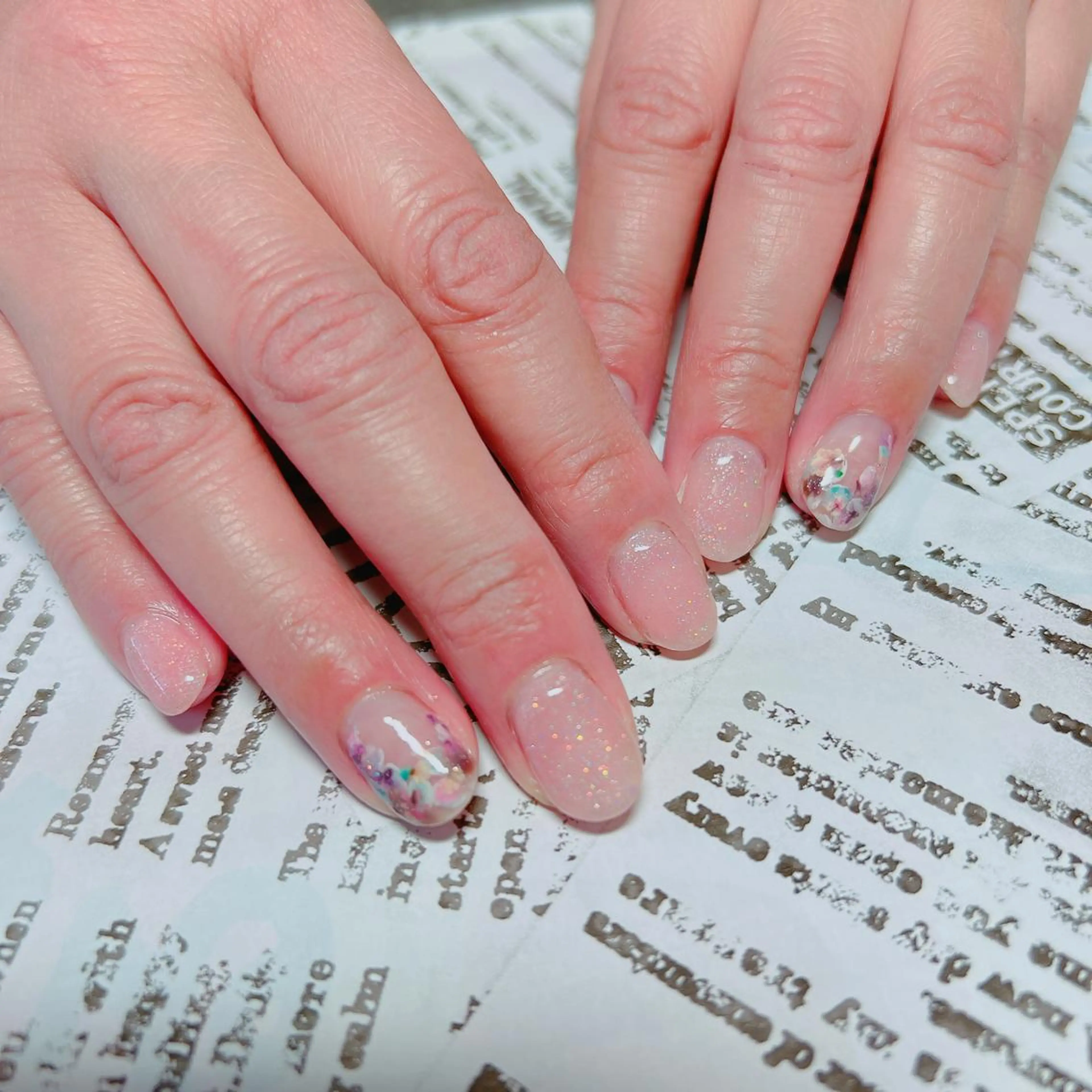 ネイル フラワーネイル ピンク 春ネイル ハンドネイル たきぐち みちこのネイルデザイン