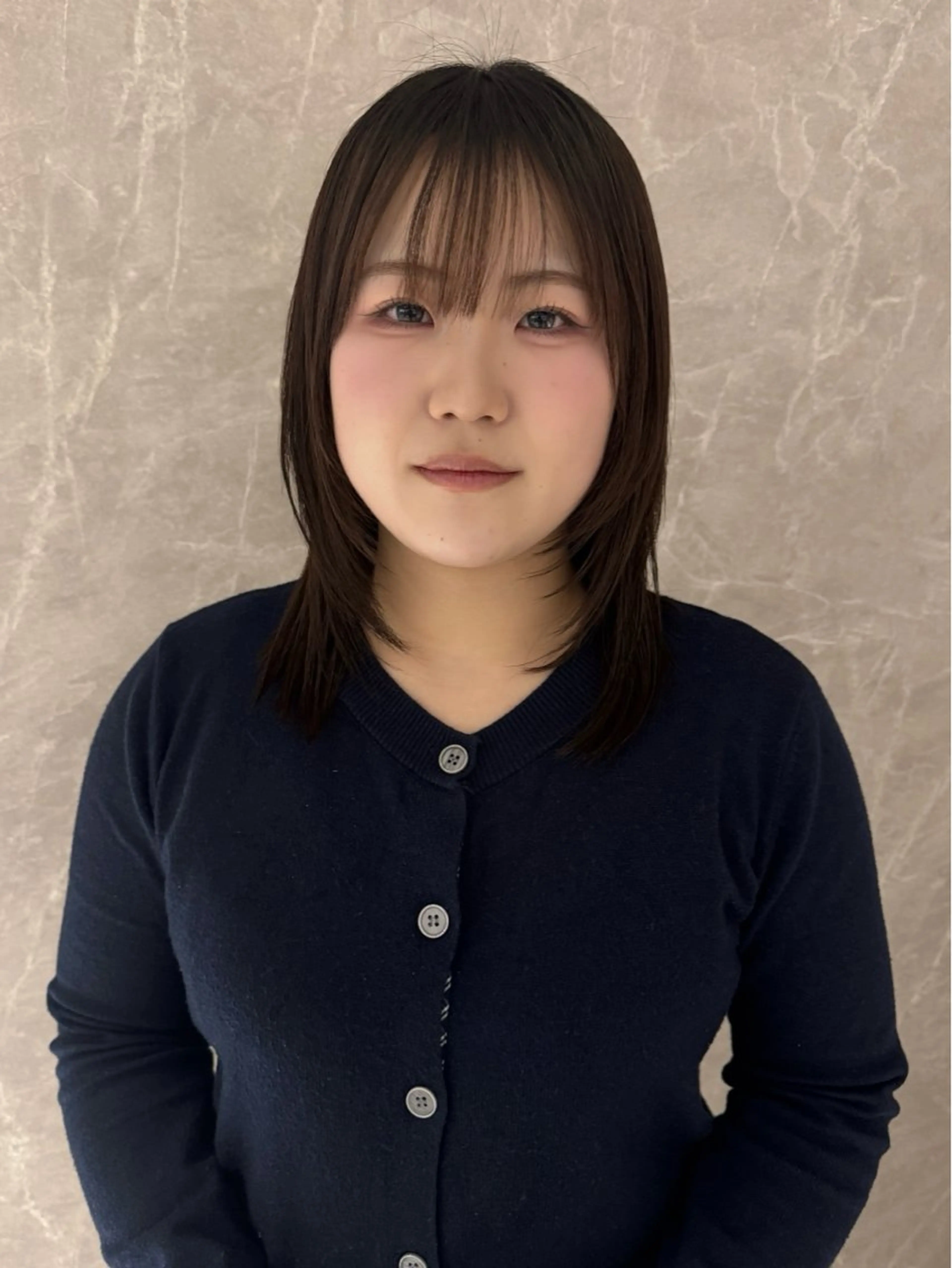セミロング カット ヘアカラー トリートメント 顔まわりカット/ボブ レイヤー/今城愛友花のヘアスタイル