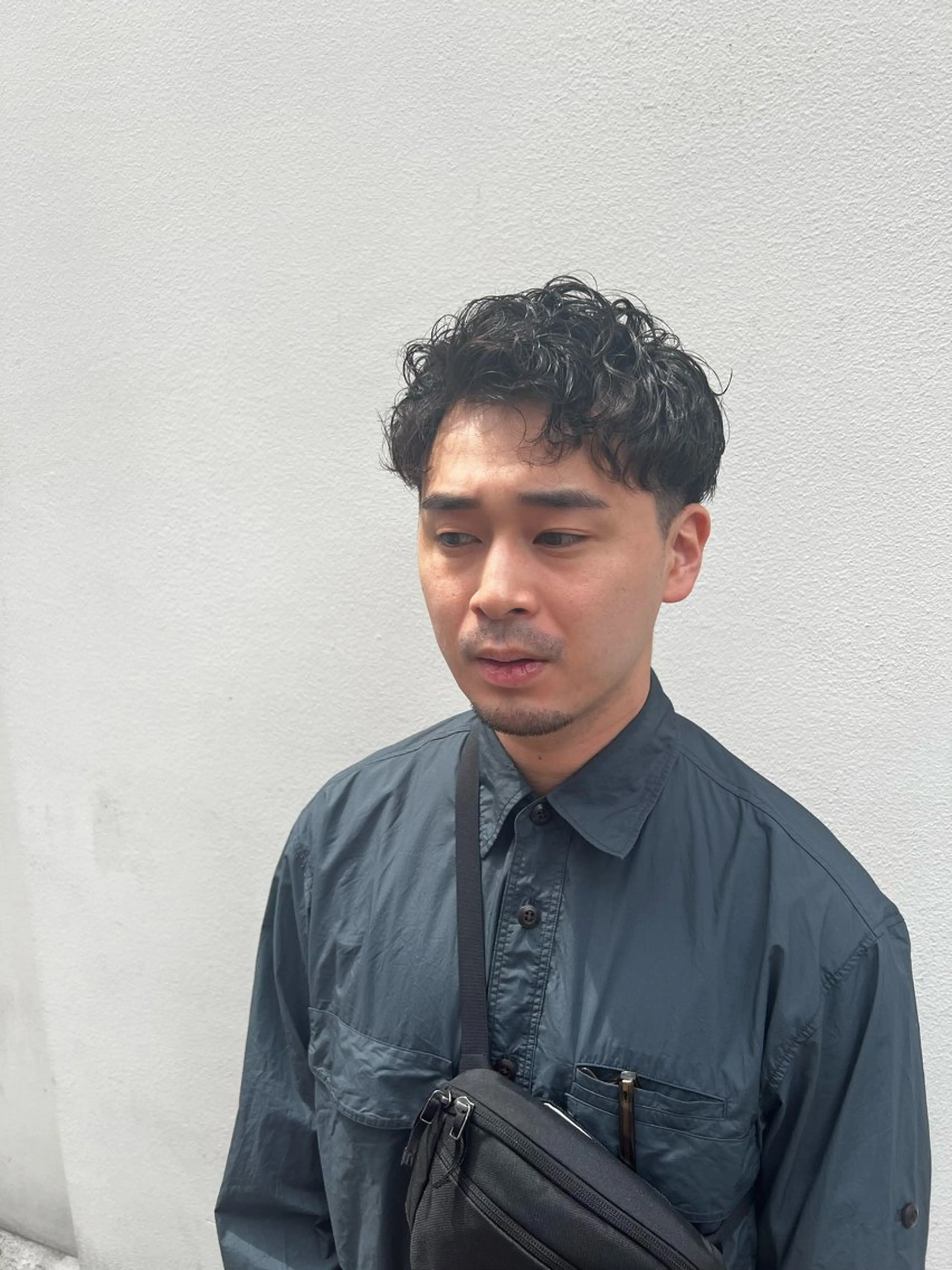 ショート パーマ メンズ メンズパーマ 透明感/血色カラー/ 似合せレイヤー/ゆいのヘアスタイル