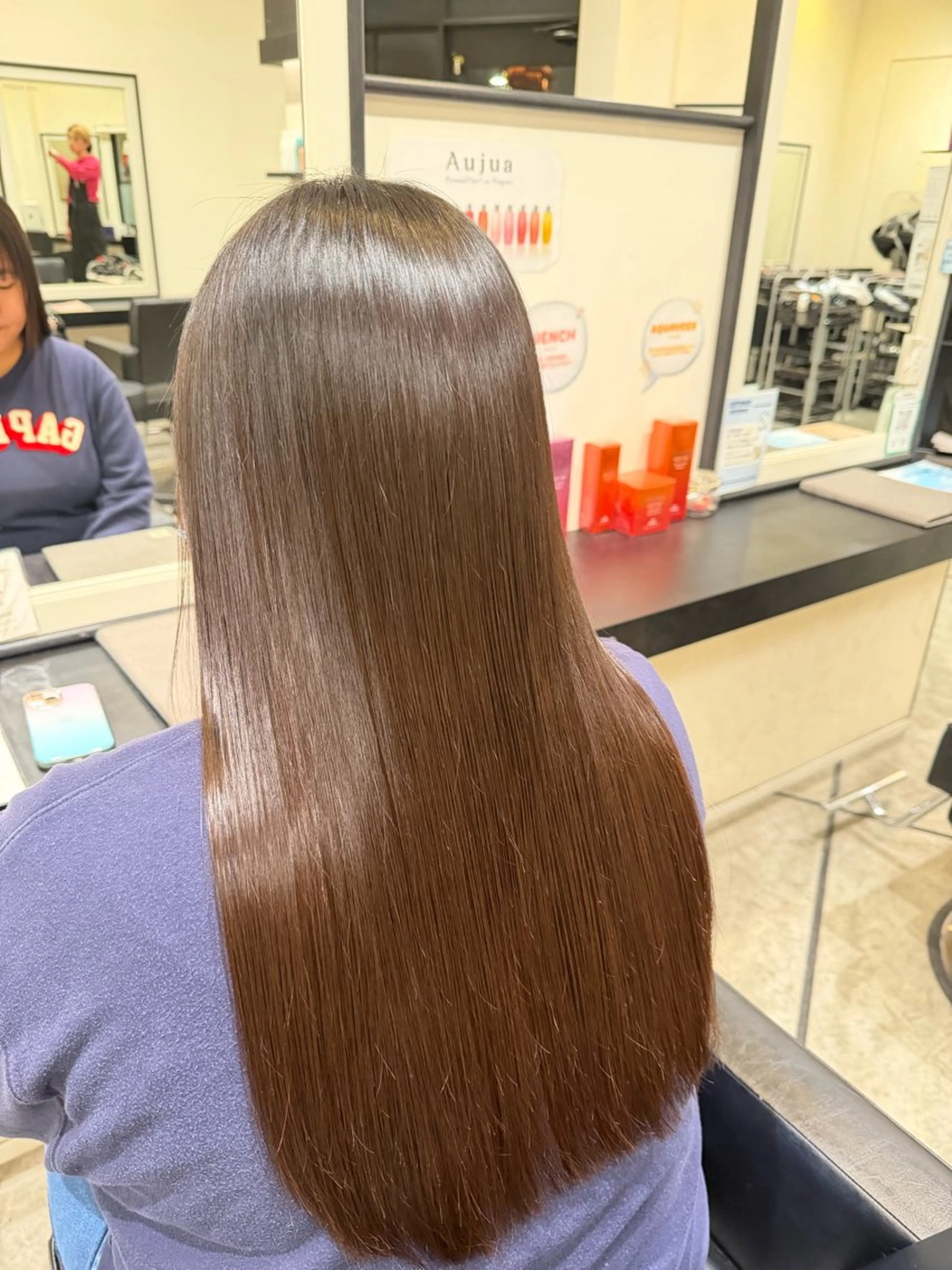 ロング 縮毛矯正 丸尾 沙弥香のヘアスタイル