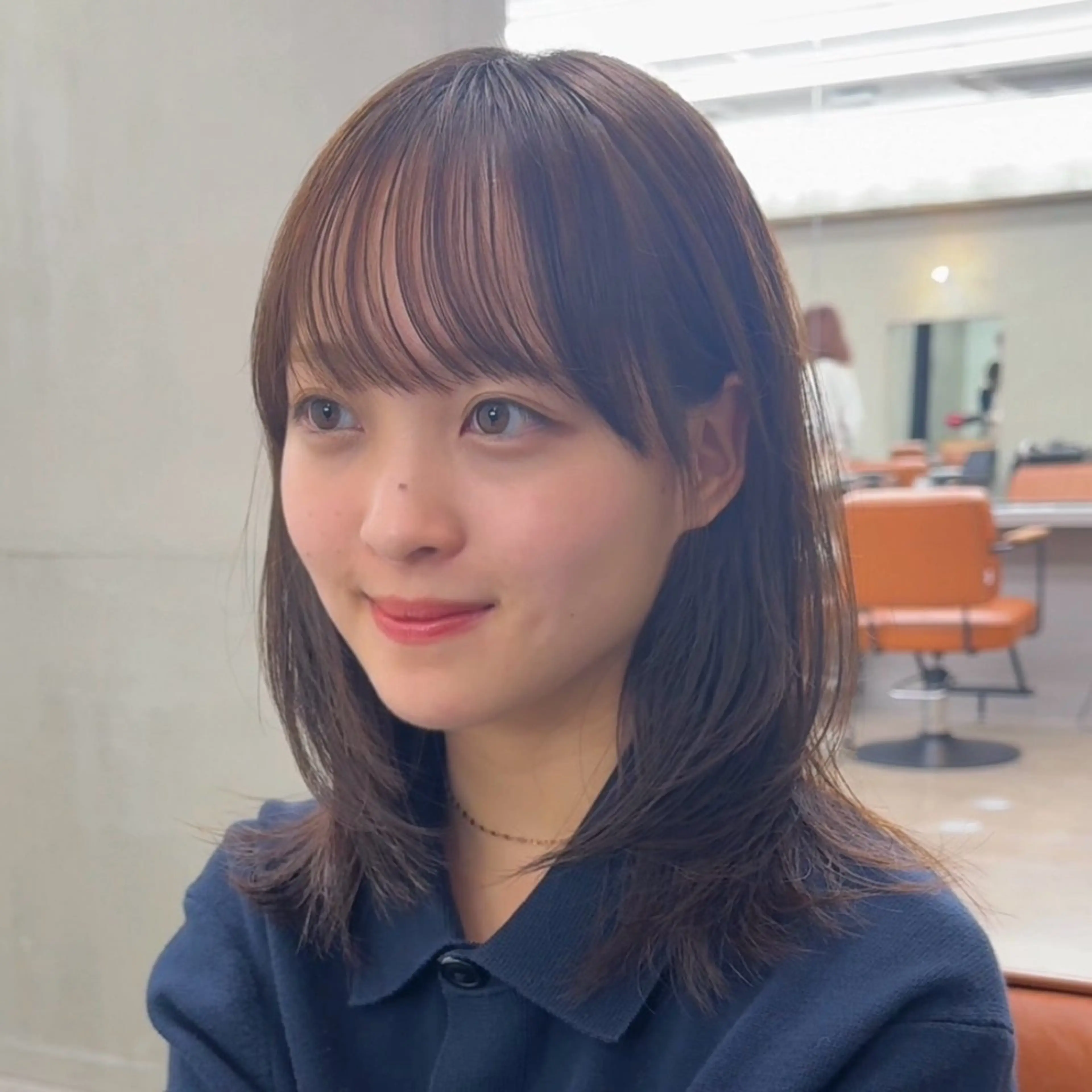 セミロング カラー 顔周りカット サイドバング 柔らかいレイヤー🌿 大人ヘア/みっきーのヘアスタイル