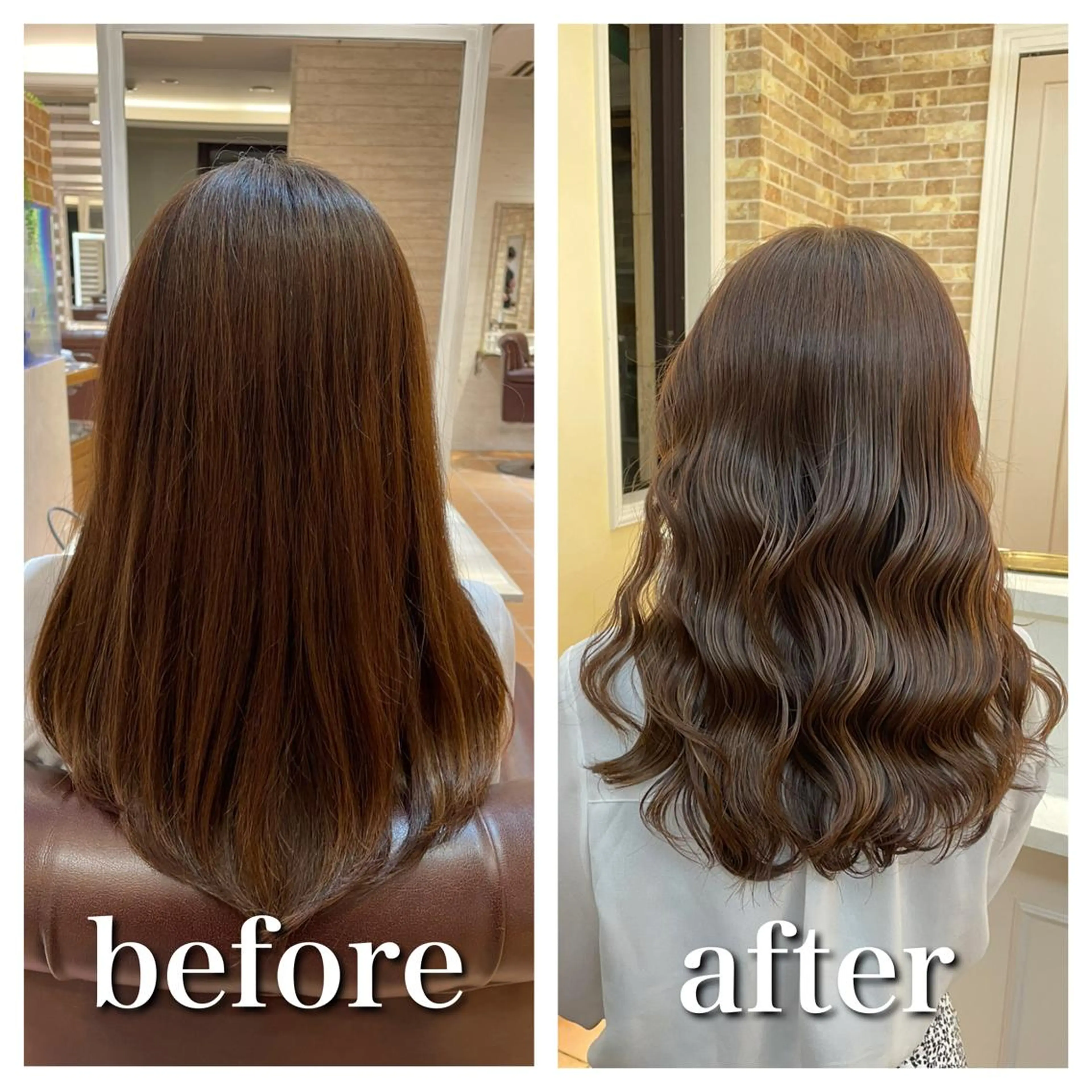 セミロング カラー ミヤザキ タクトのヘアスタイル