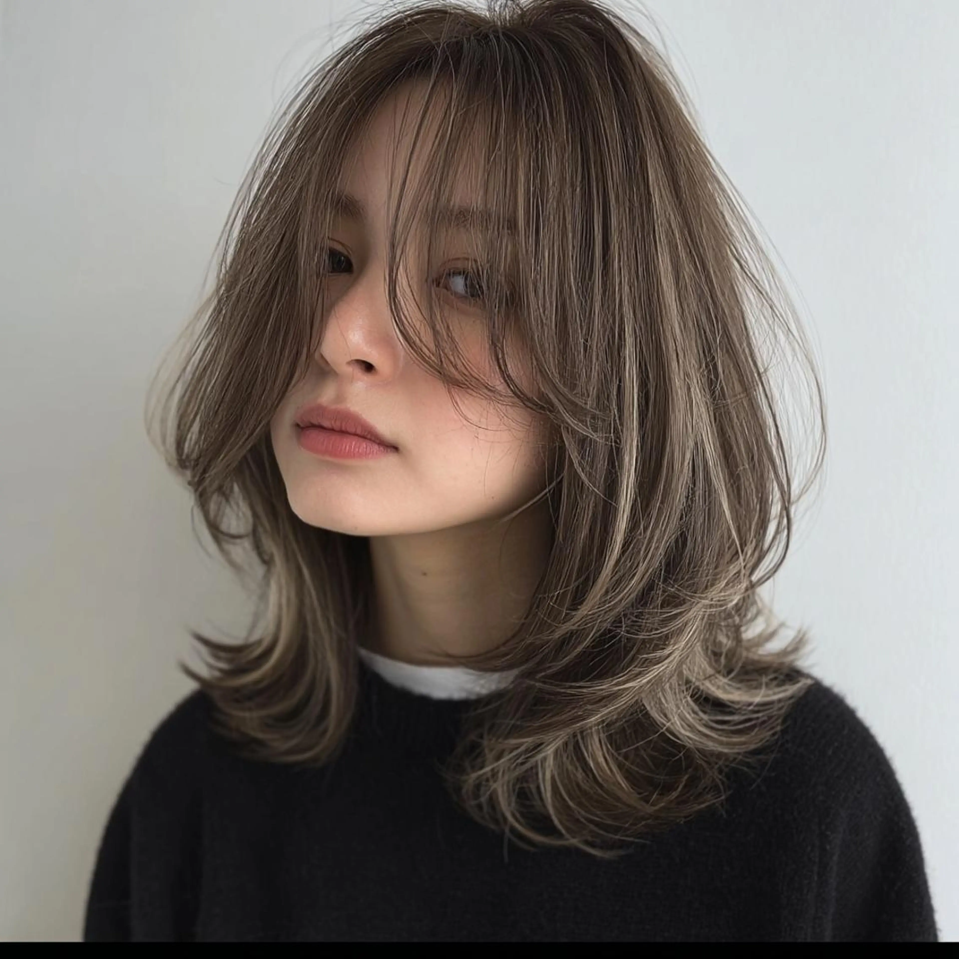 カラー 韓国レイヤーカット✨ 縮毛矯正　原田 優作のヘアスタイル