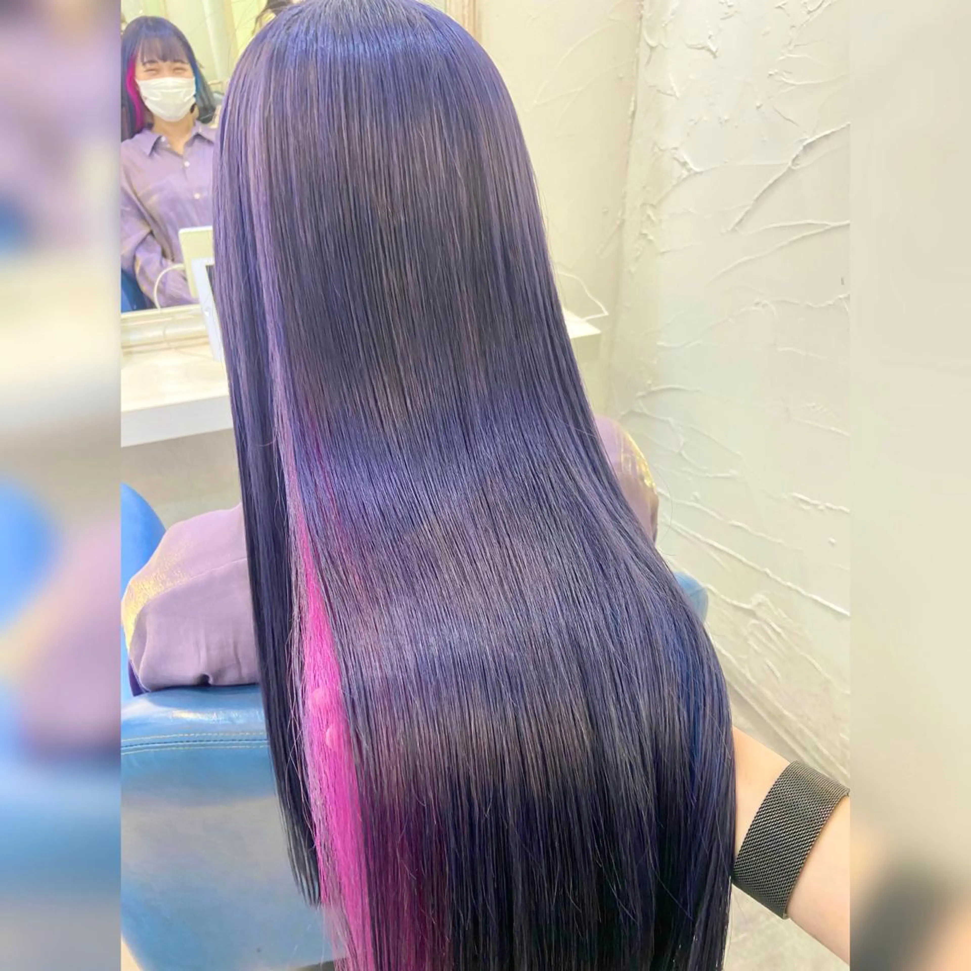 ロング カラー インナーカラー ピンクカラー ヘアカラー ♥️ルフ🐒 ミレイ♥️のヘアスタイル