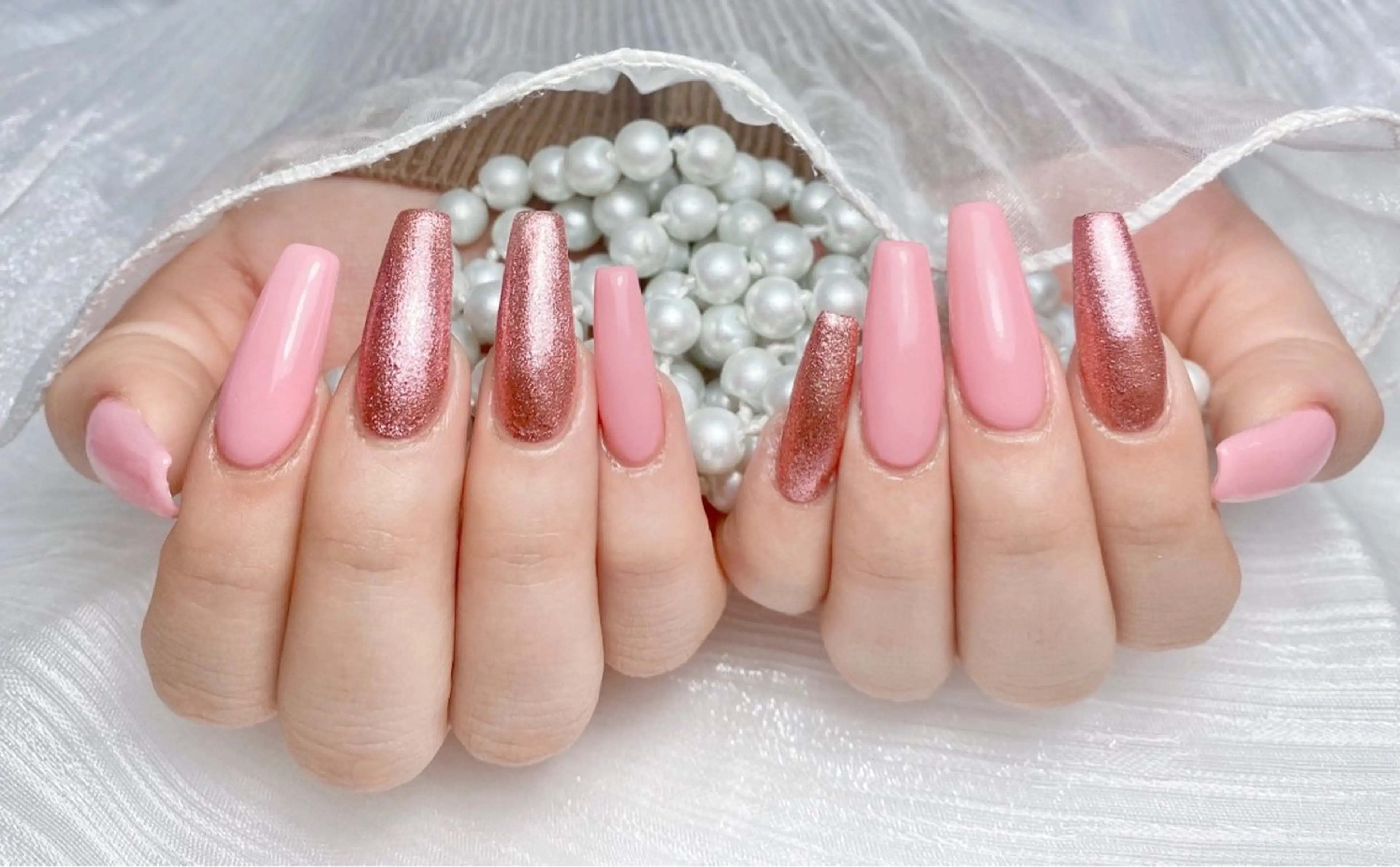 ロング ハンドネイル ハンドケア La nail pandaのネイルデザイン