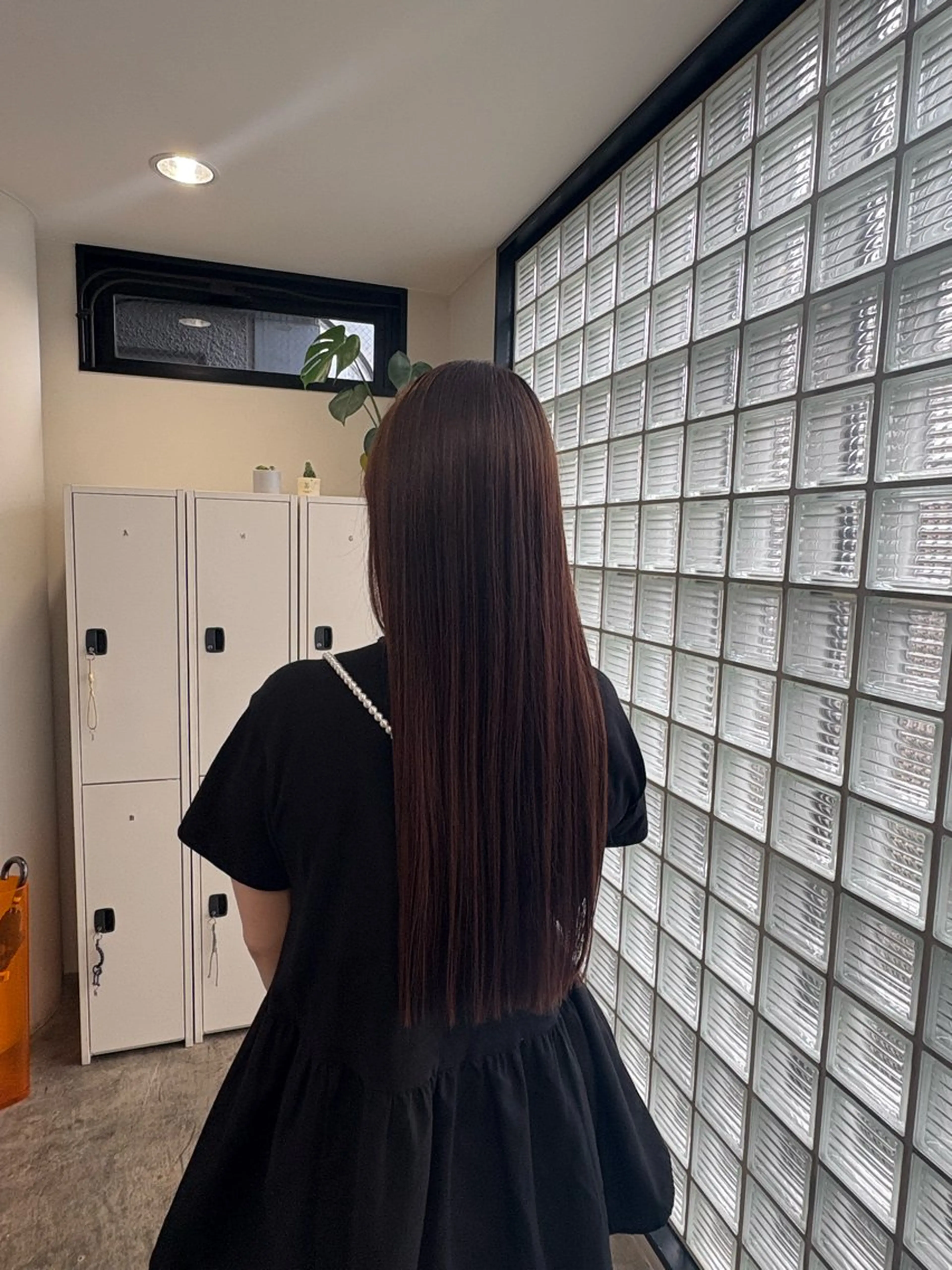 ロング 髪質改善 カット 縮毛矯正 ヒメカ/髪質改善/ レイヤー/大阪のヘアスタイル