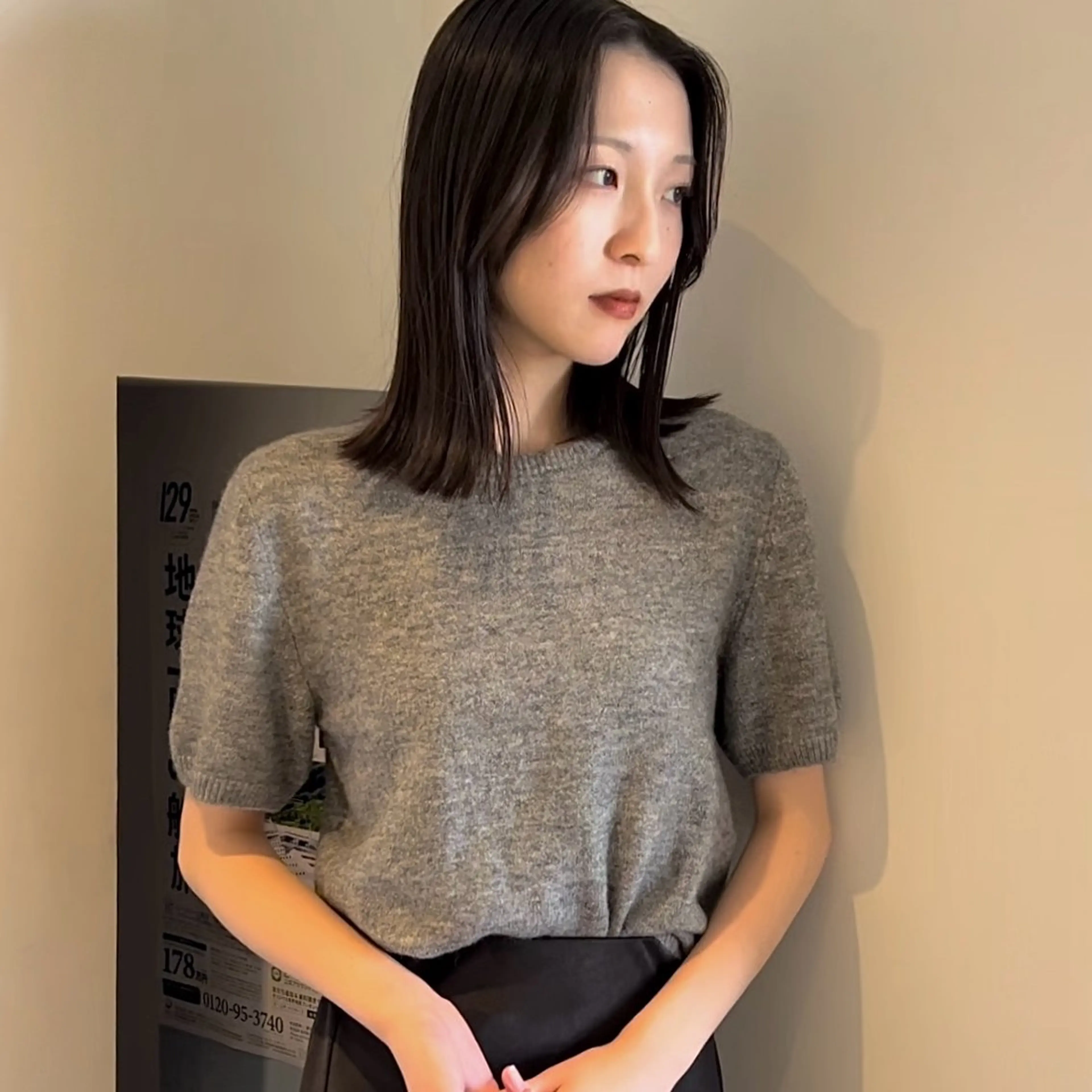 ミディアム カラー 透明感カラー 顔まわりレイヤー 顔周りカット レイヤーカット nonoka オリーブ/レイヤーのヘアスタイル