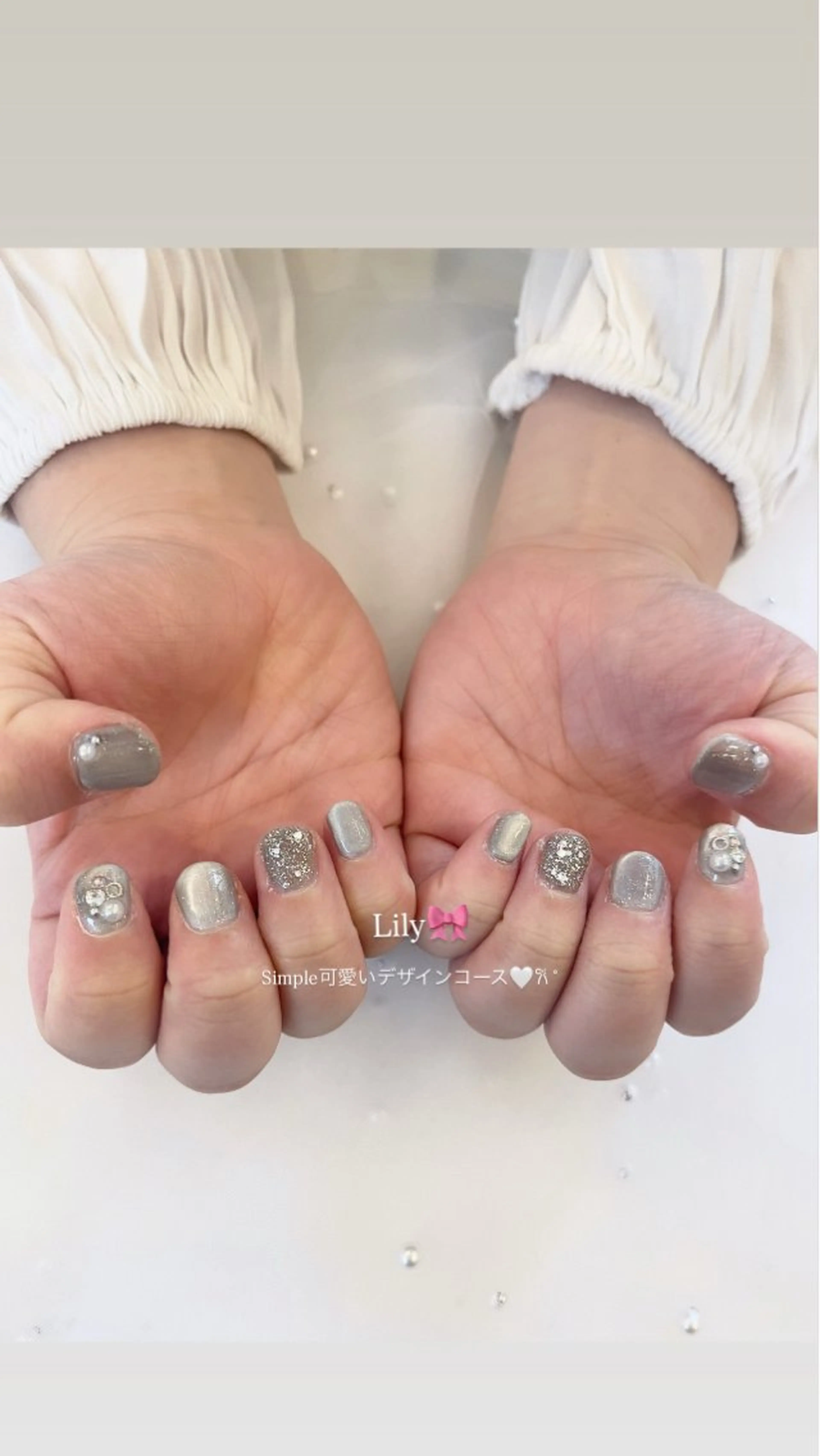 ネイル ビー玉ネイル Lily所属・坪山 美優のネイルデザイン