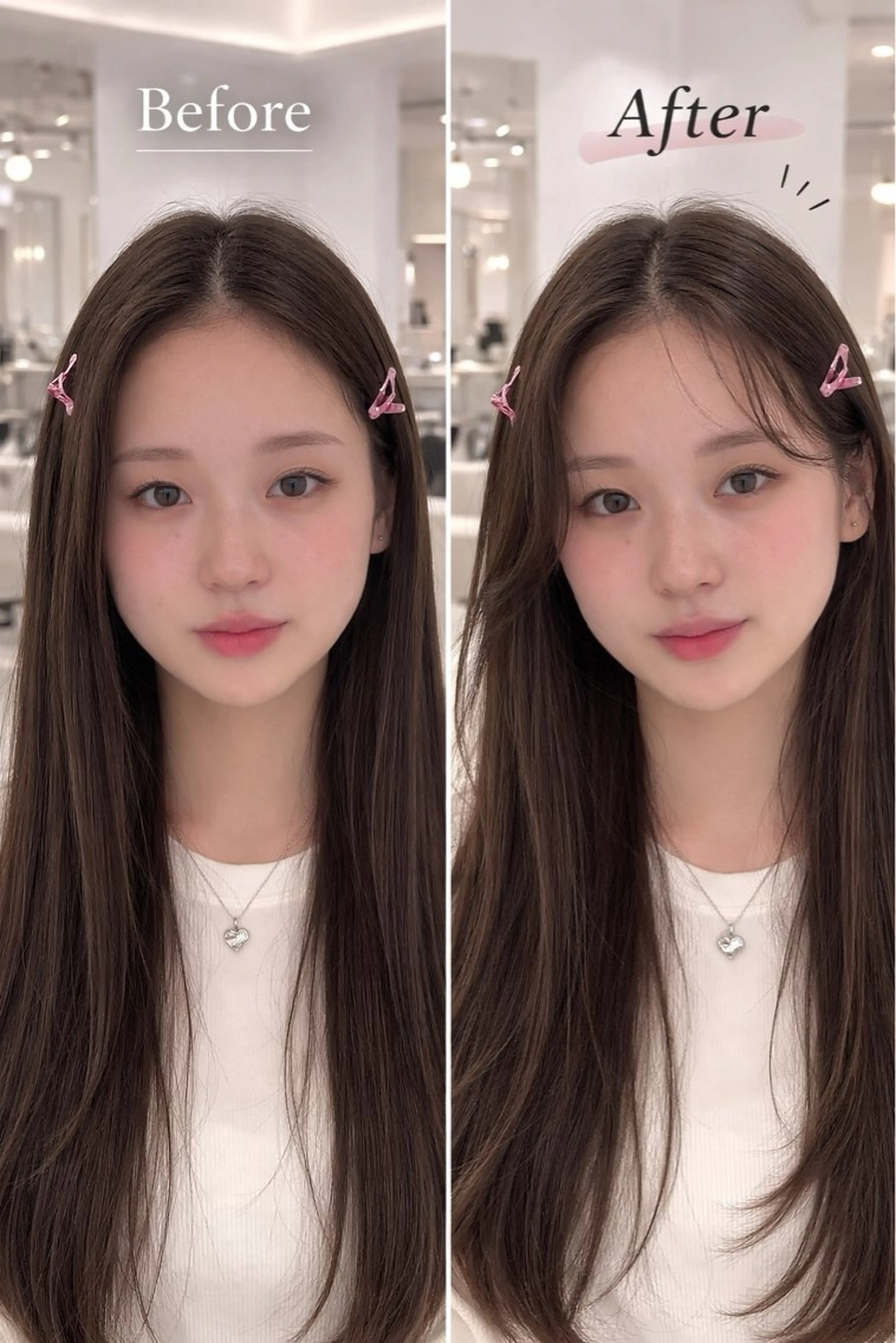 ロング カラー ヘアアレンジ ヘアカラー トリートメント 韓国レイヤーカット/ 儚げカラーチナツのヘアスタイル