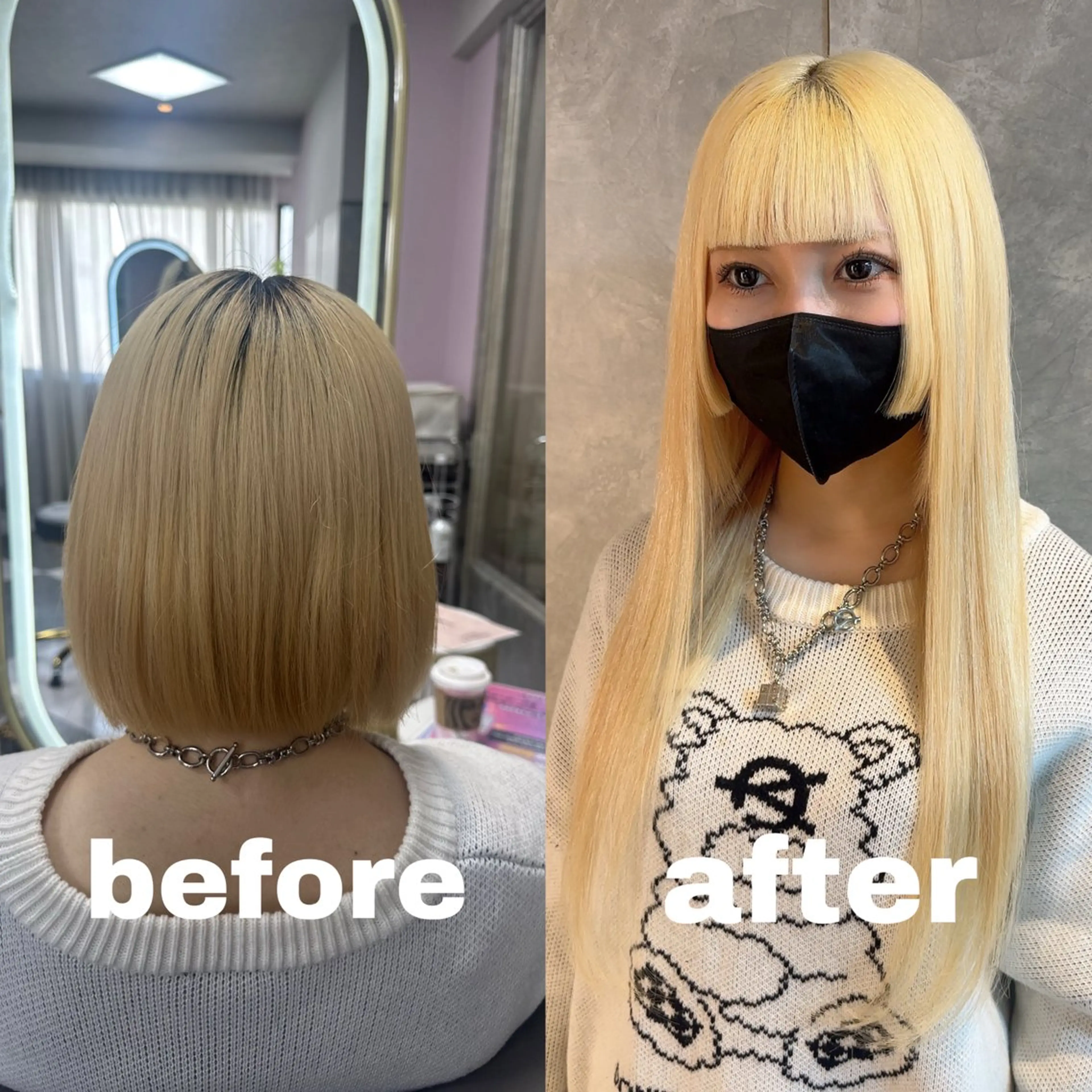 ロング ボブ エクステ ロング 心斎橋/髪型整形美容 師タケトのヘアスタイル