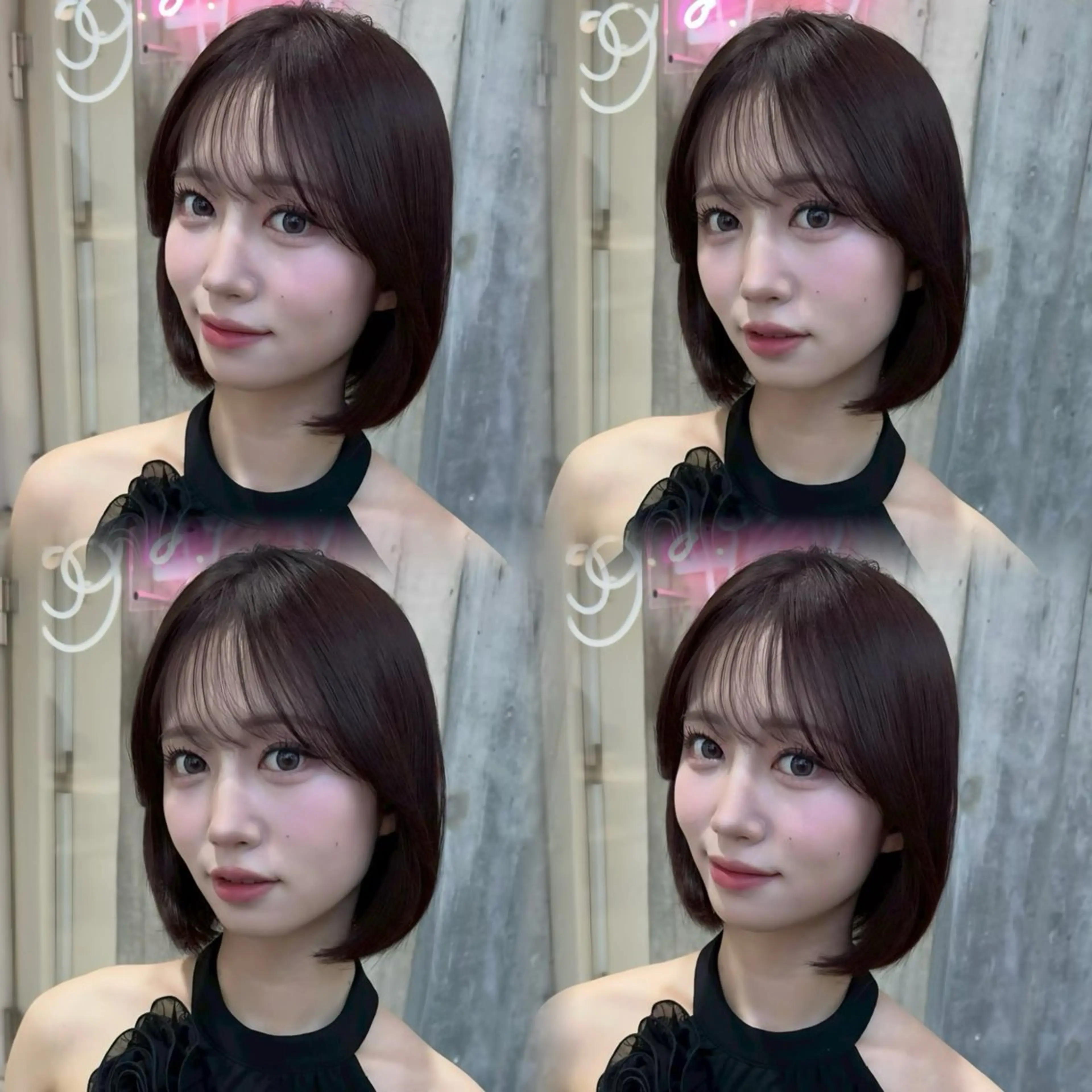 ミディアム カラー ボブレイヤー 透明感カラー レッドカラー ボブ 韓国風ヘア 韓国ボブ/髪質改善 /新宿/Rumiのヘアスタイル