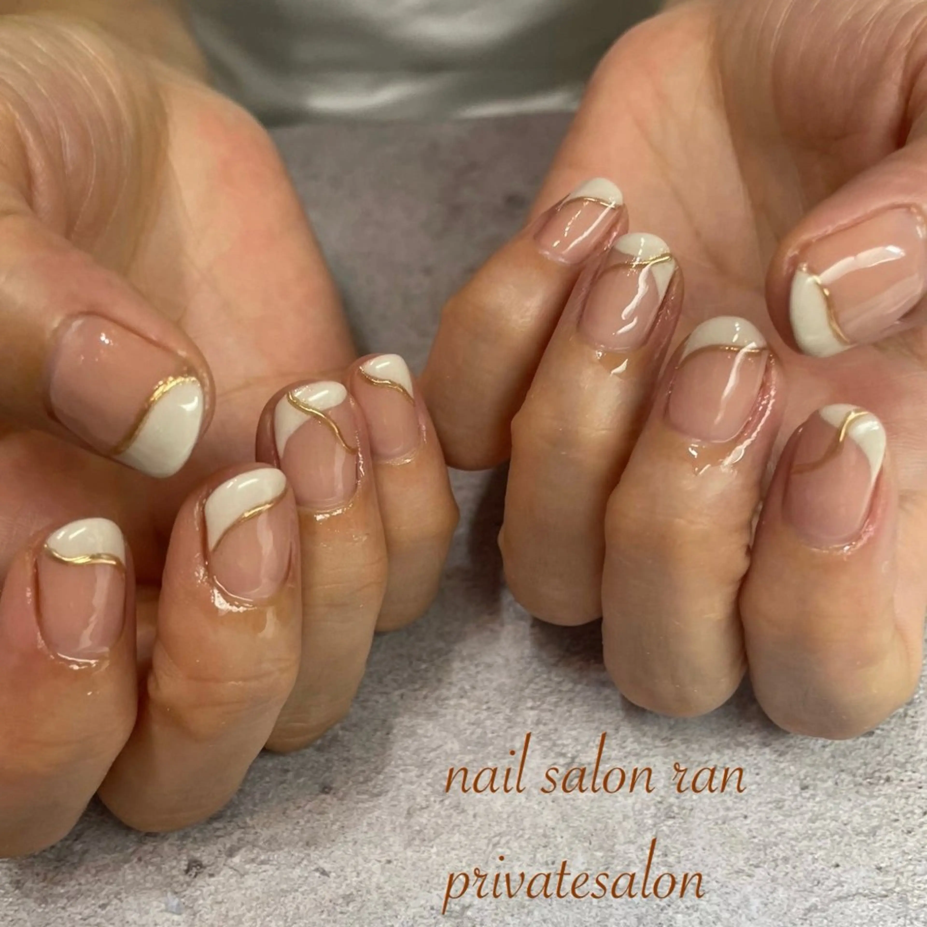 ネイル フレンチネイル ハンドネイル ハンドケア nailsalon ranのネイルデザイン