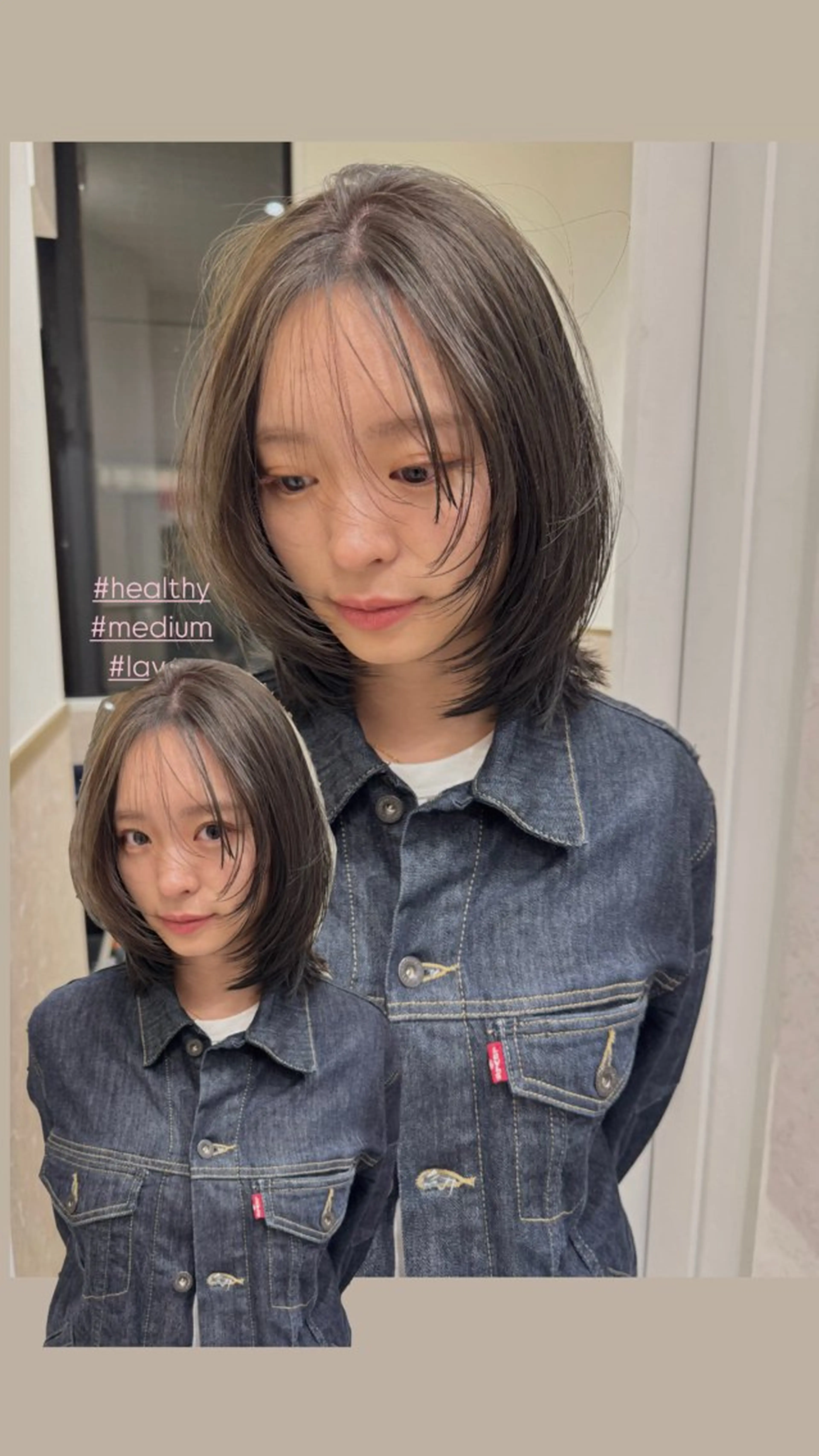 ミディアム 捺葵 @72tomi__のヘアスタイル