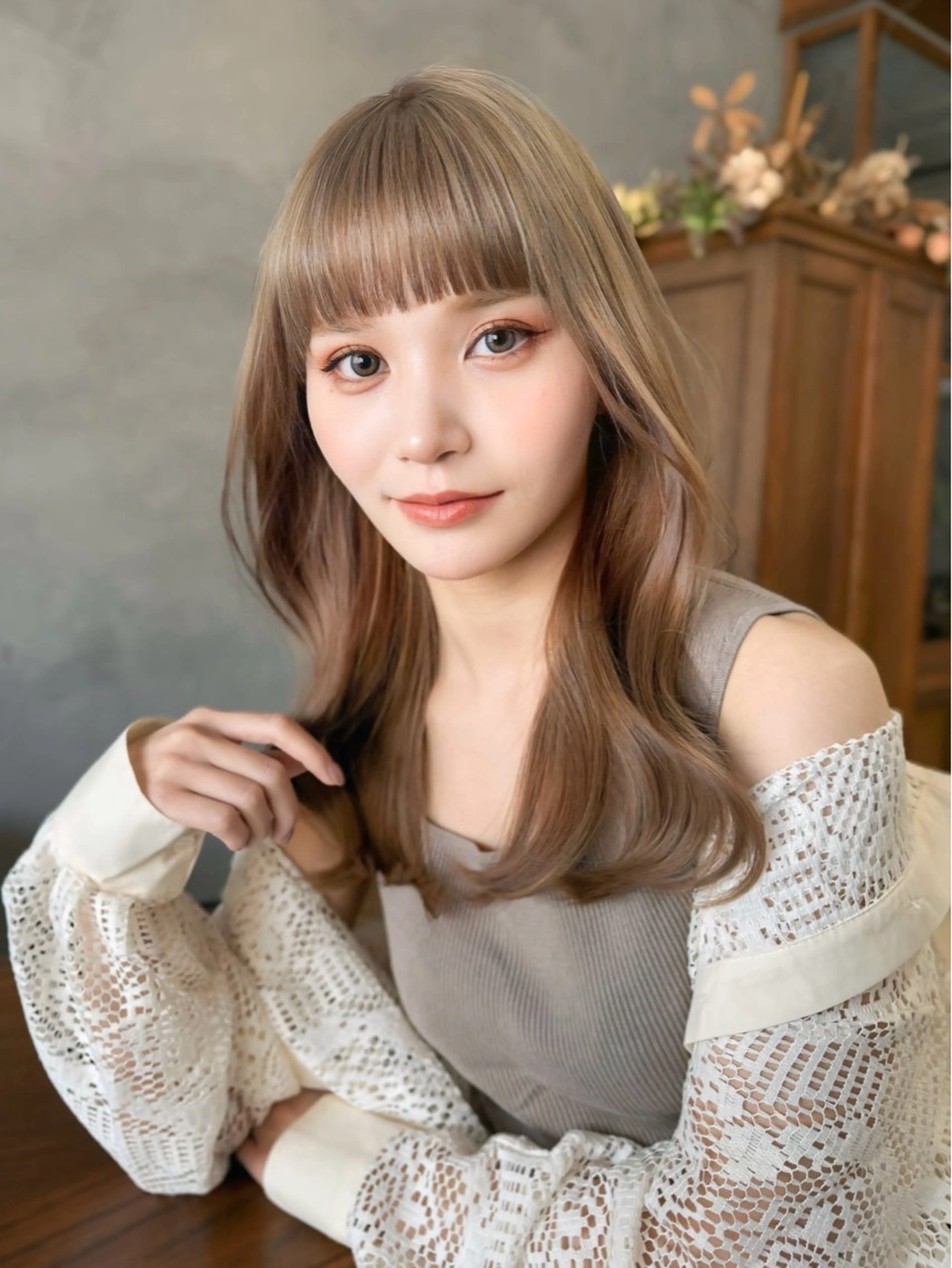 minimo限定🌹✨【人気No.2】✨🌹艶カラー×カット×髪質改善3stepトリートメントの写真