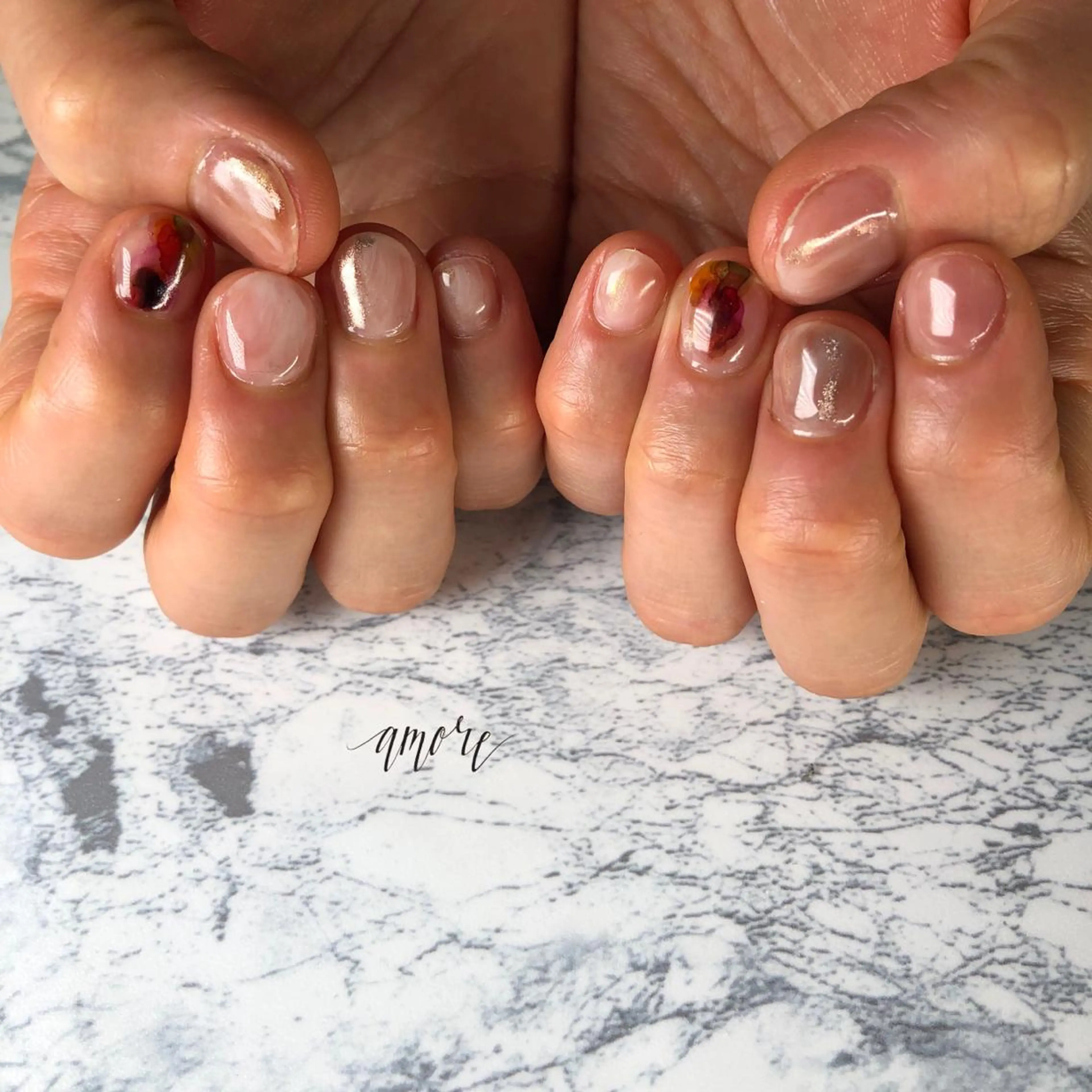 ネイル ジェルネイル 氷ネイル・うるうるネイル マグネットネイル ミラーネイル ニュアンスネイル You kyehwaのネイルデザイン