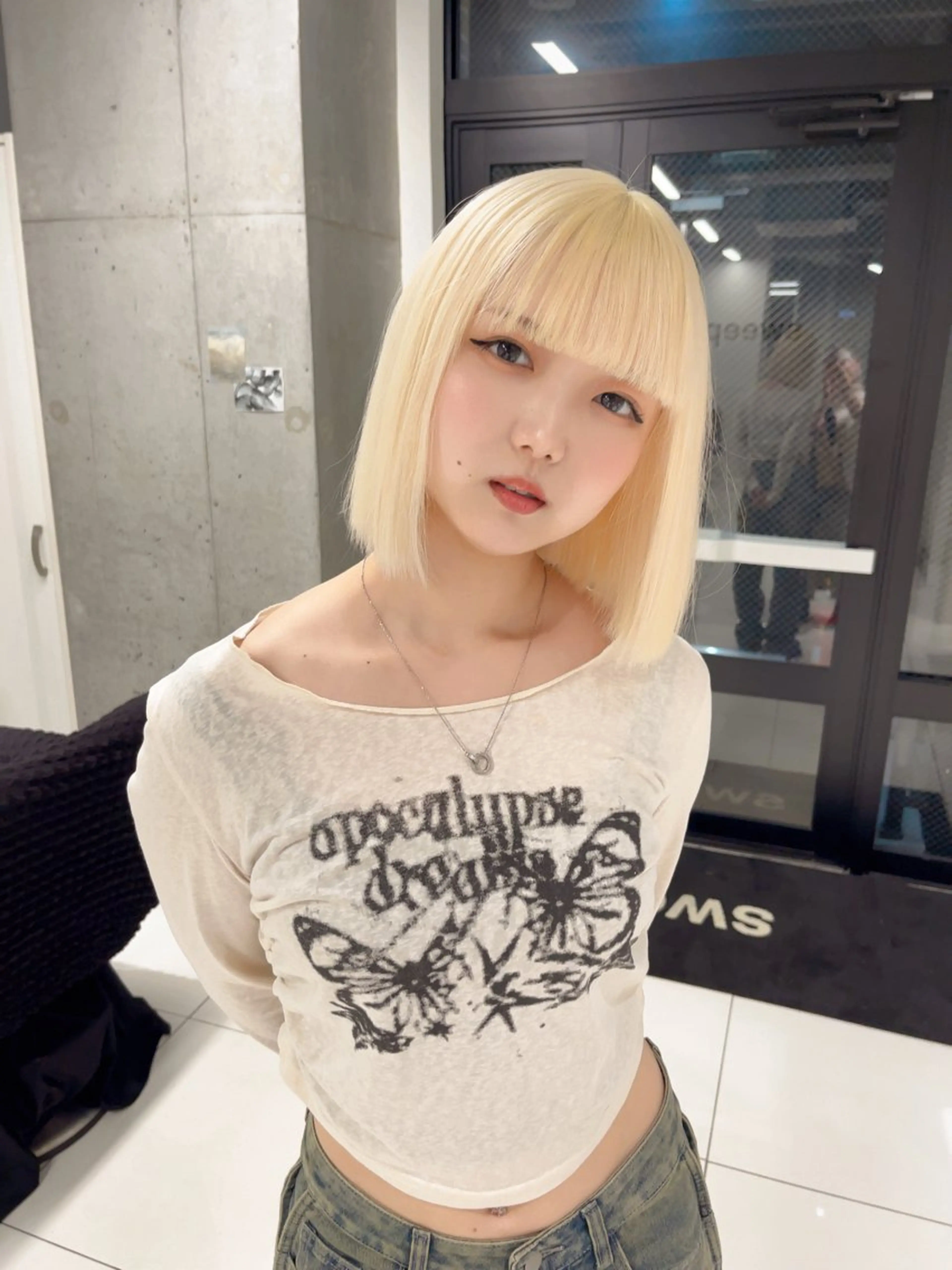 ミディアム りおな/髪質改善/ カラー /平尾のヘアスタイル