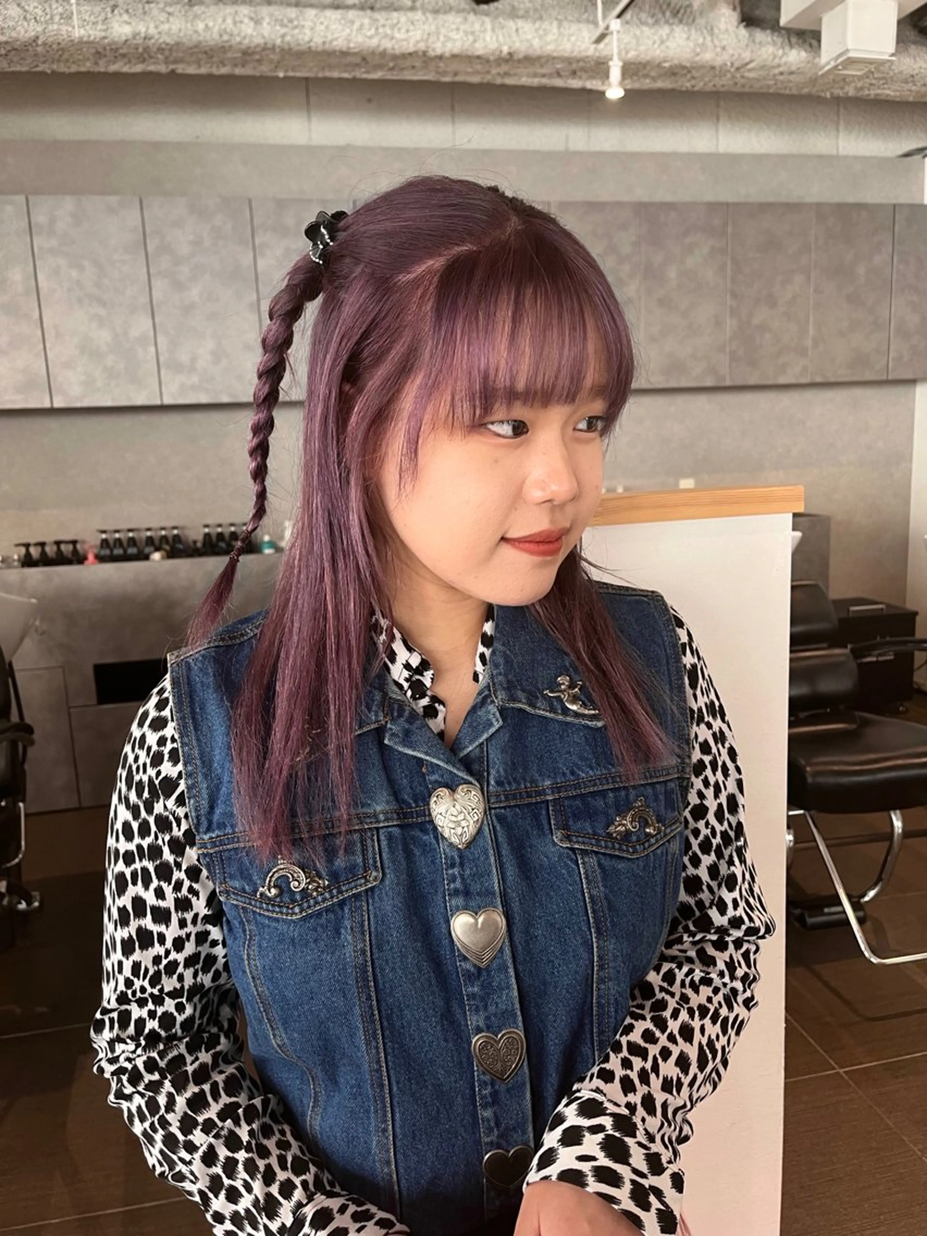 セミロング カラー ラベンダーカラー ヘアカラー トリートメント ショート/パーマ/ カラー/FUKOのヘアスタイル