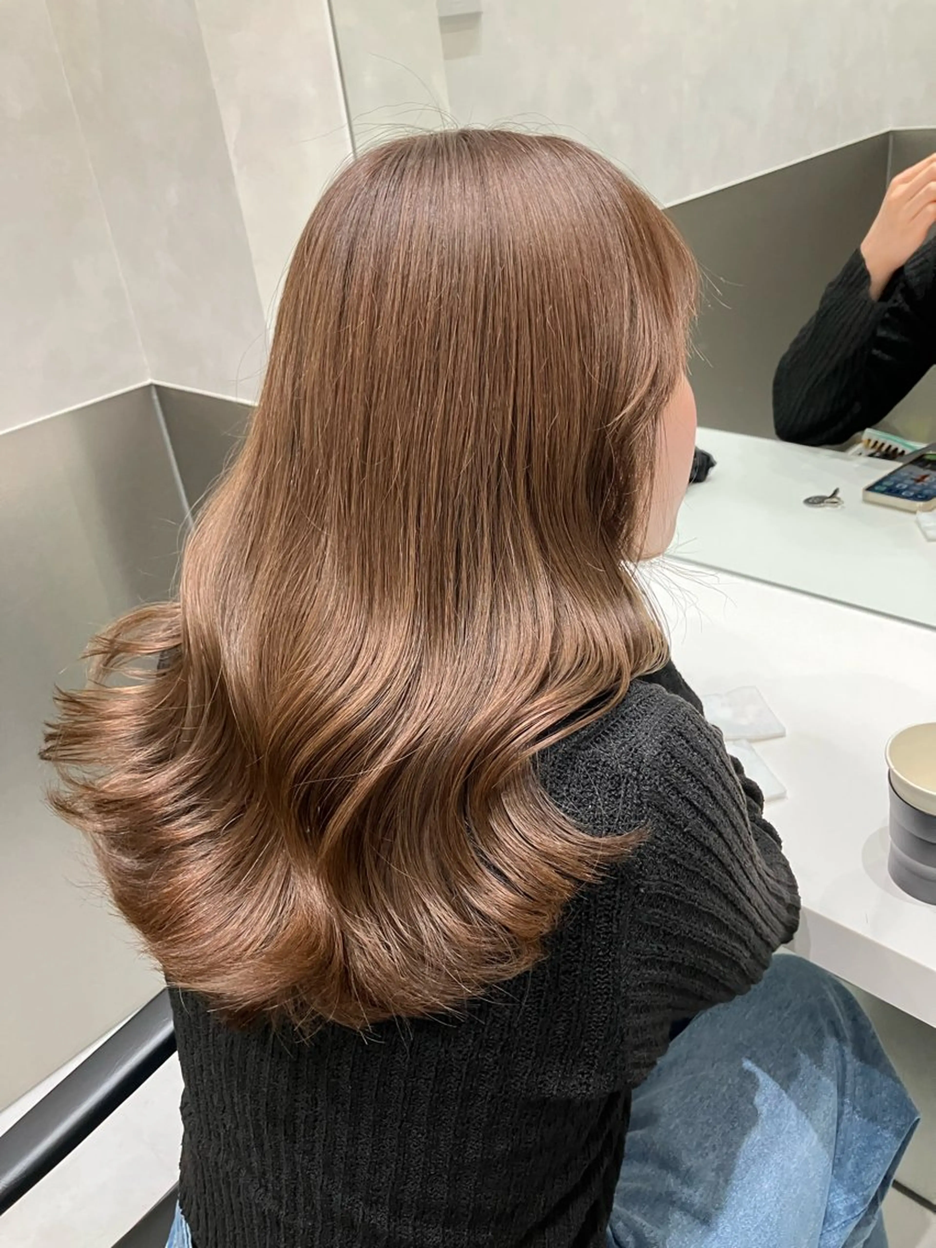 ロング カラー カット ヘアカラー トリートメント 💖ブリーチなし透明 感💖ASAHIのヘアスタイル