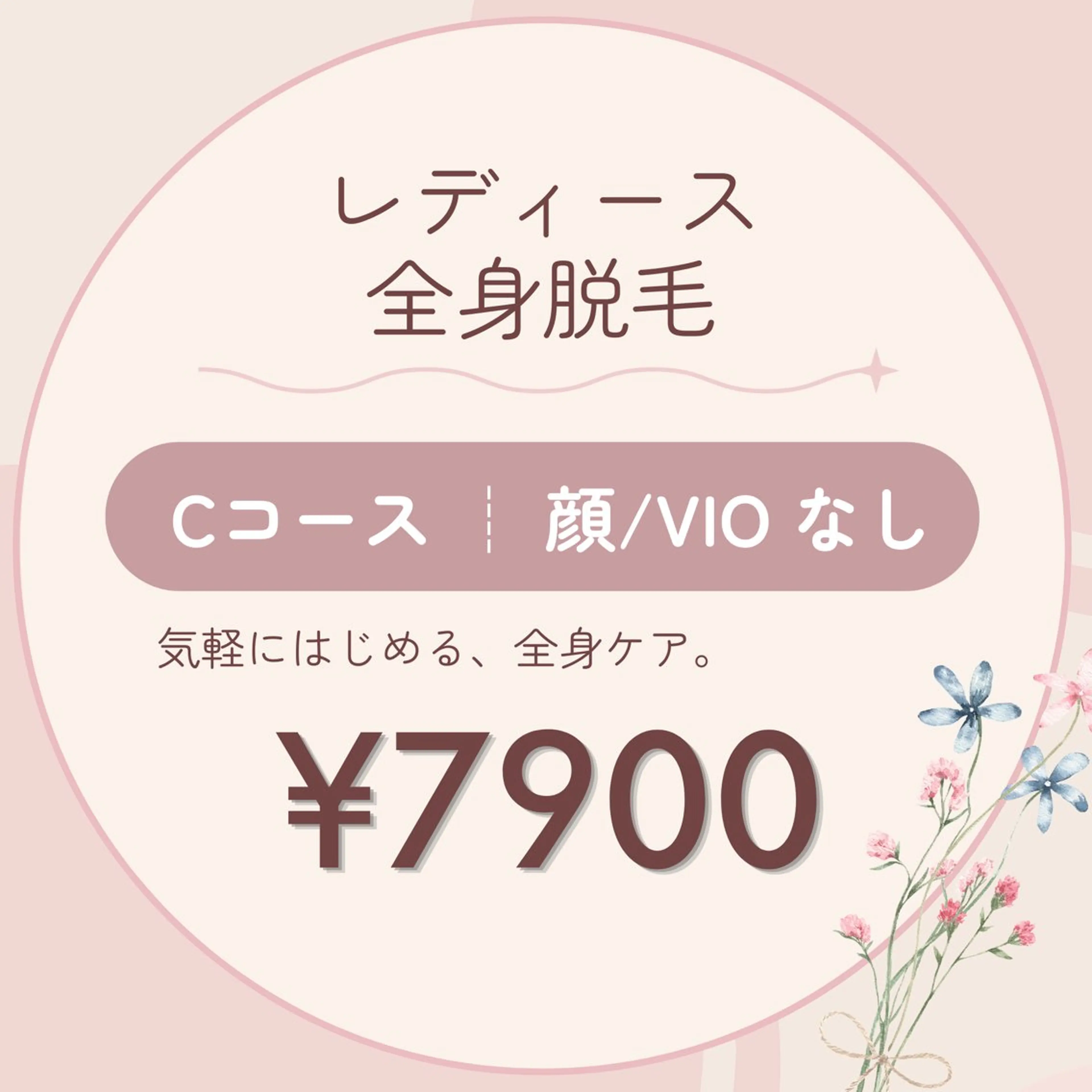 リピーター様限定【女性専用】全身脱毛Cコース(顔/VIOなし)の写真