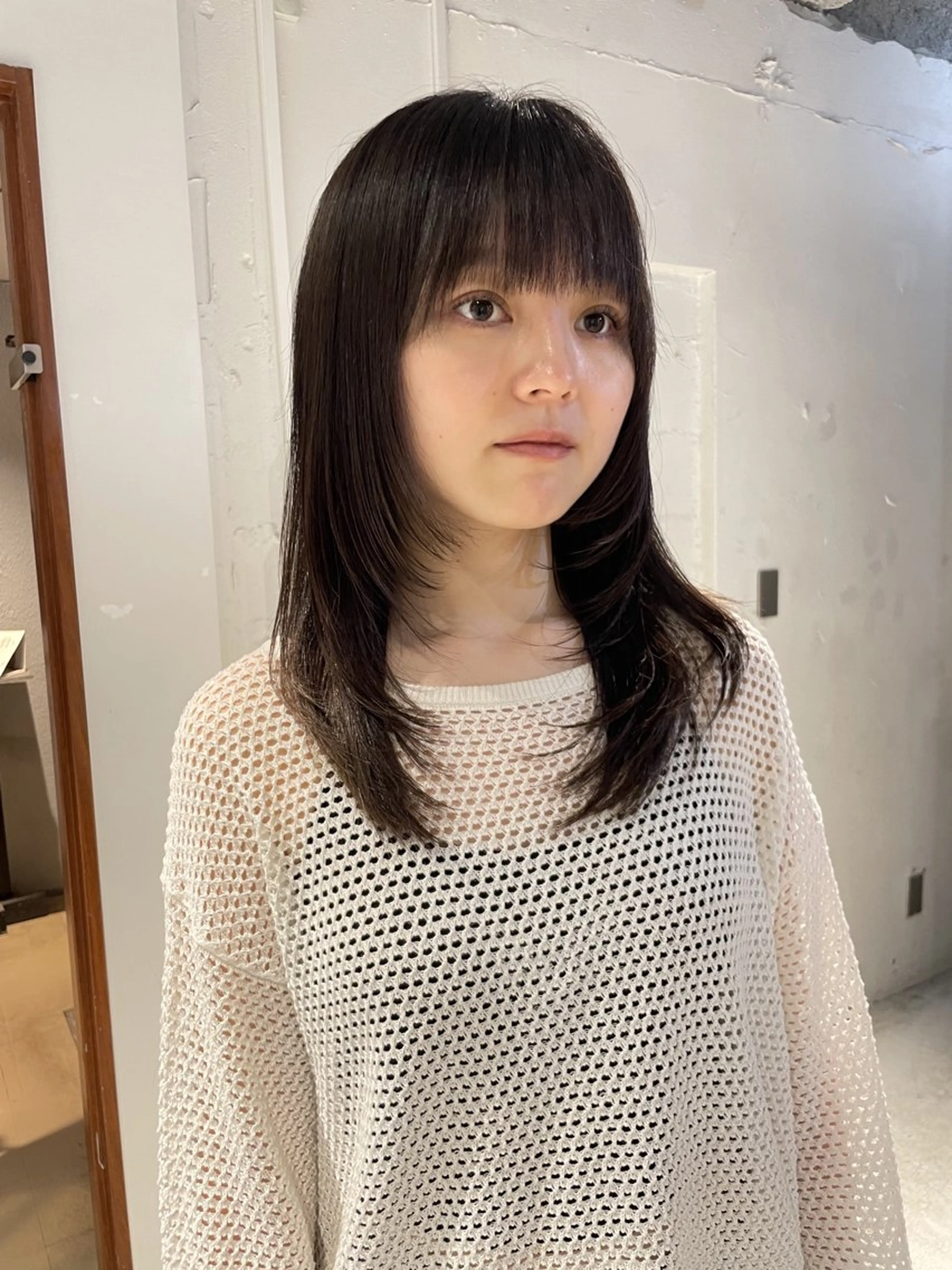 ミディアム カラー レイヤーカット レイヤー×初 パーマ|hinakoのヘアスタイル