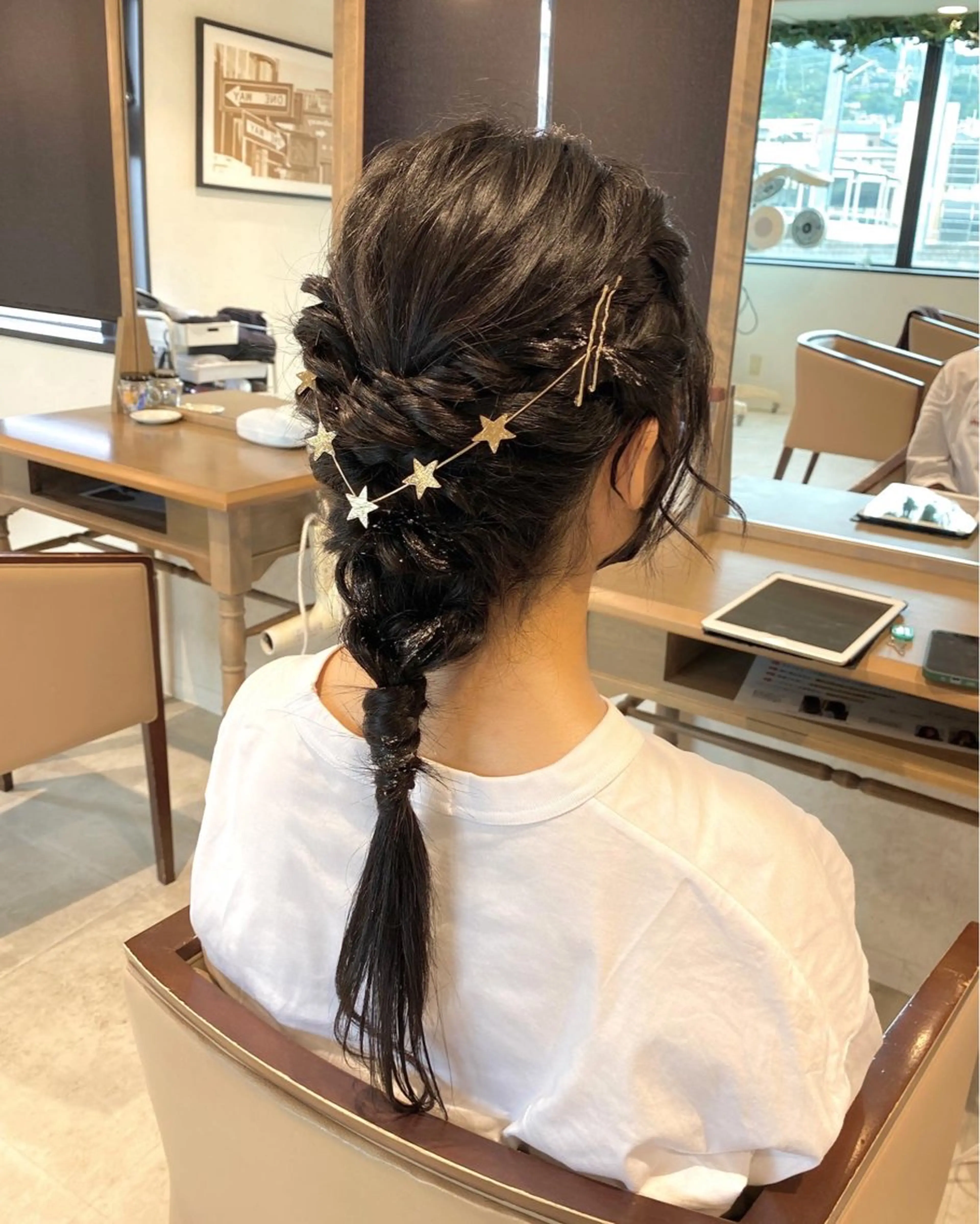 ロング 酸性ストレート/ブリ ーチなしWカラー河本のヘアスタイル