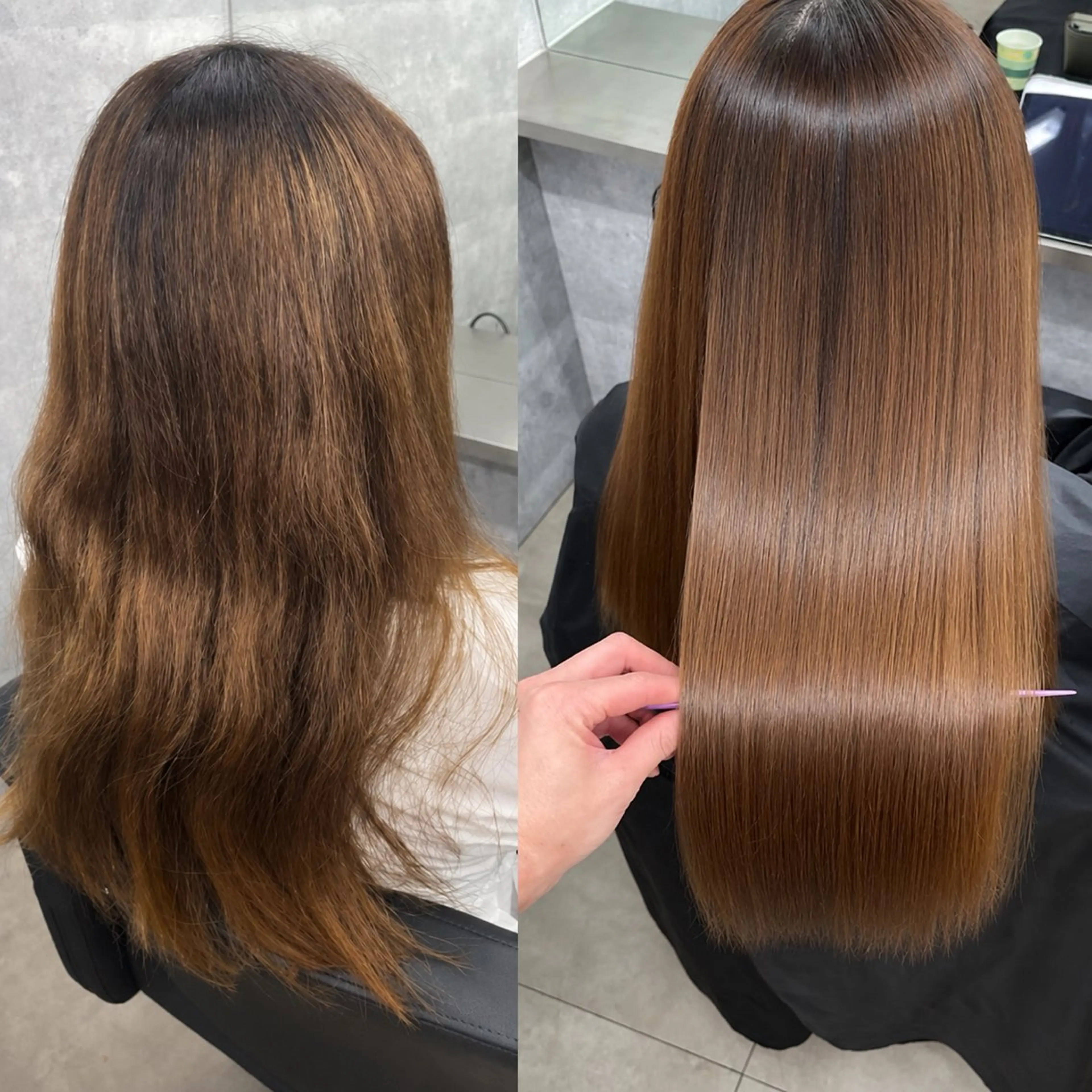 ロング くせ毛 トリートメント 縮毛矯正 トリートメント 🌈新宿縮毛矯正 No.1 SORAのヘアスタイル