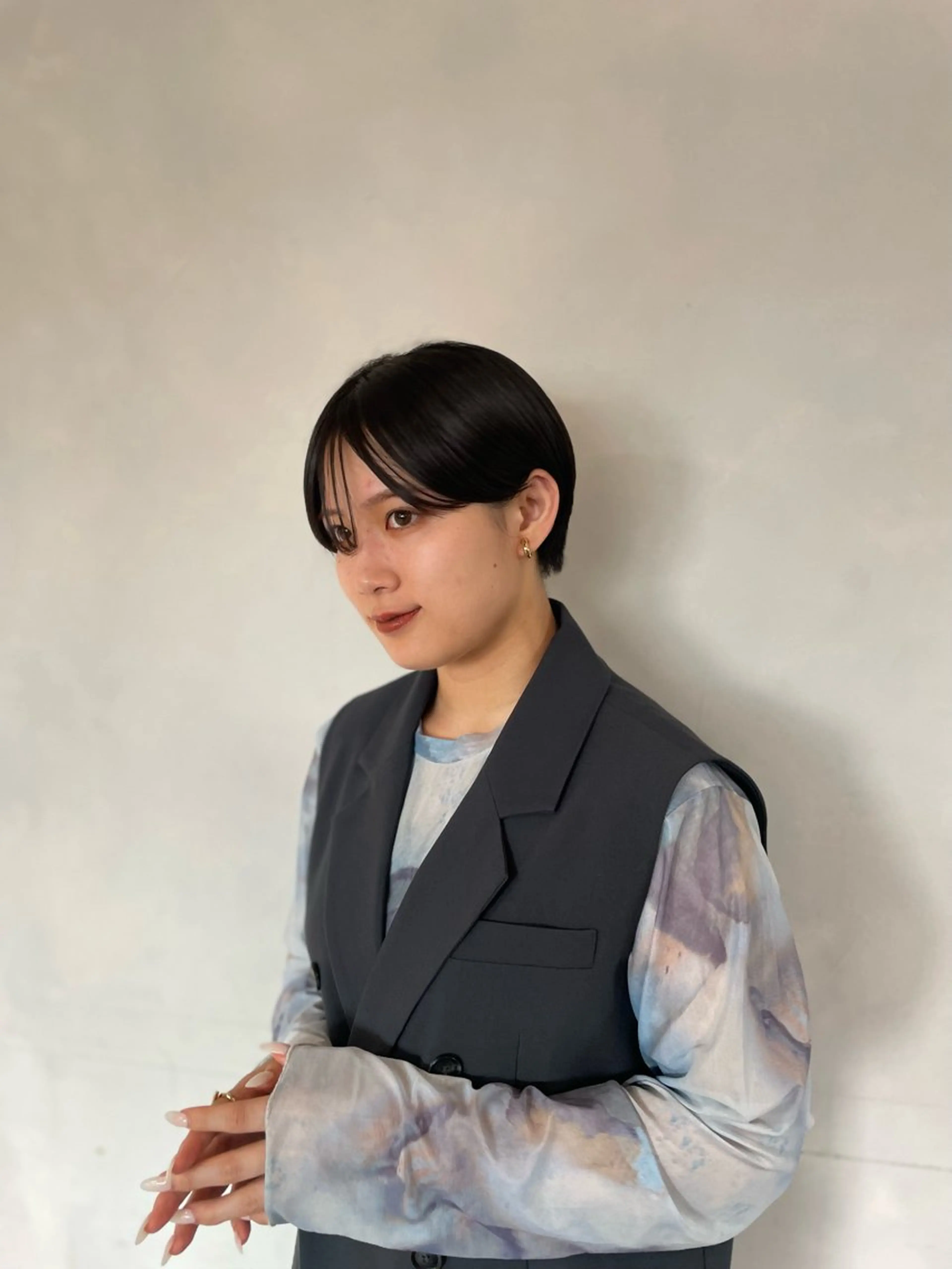 レディース限定ショートカット＋ツヤ感カラーの写真