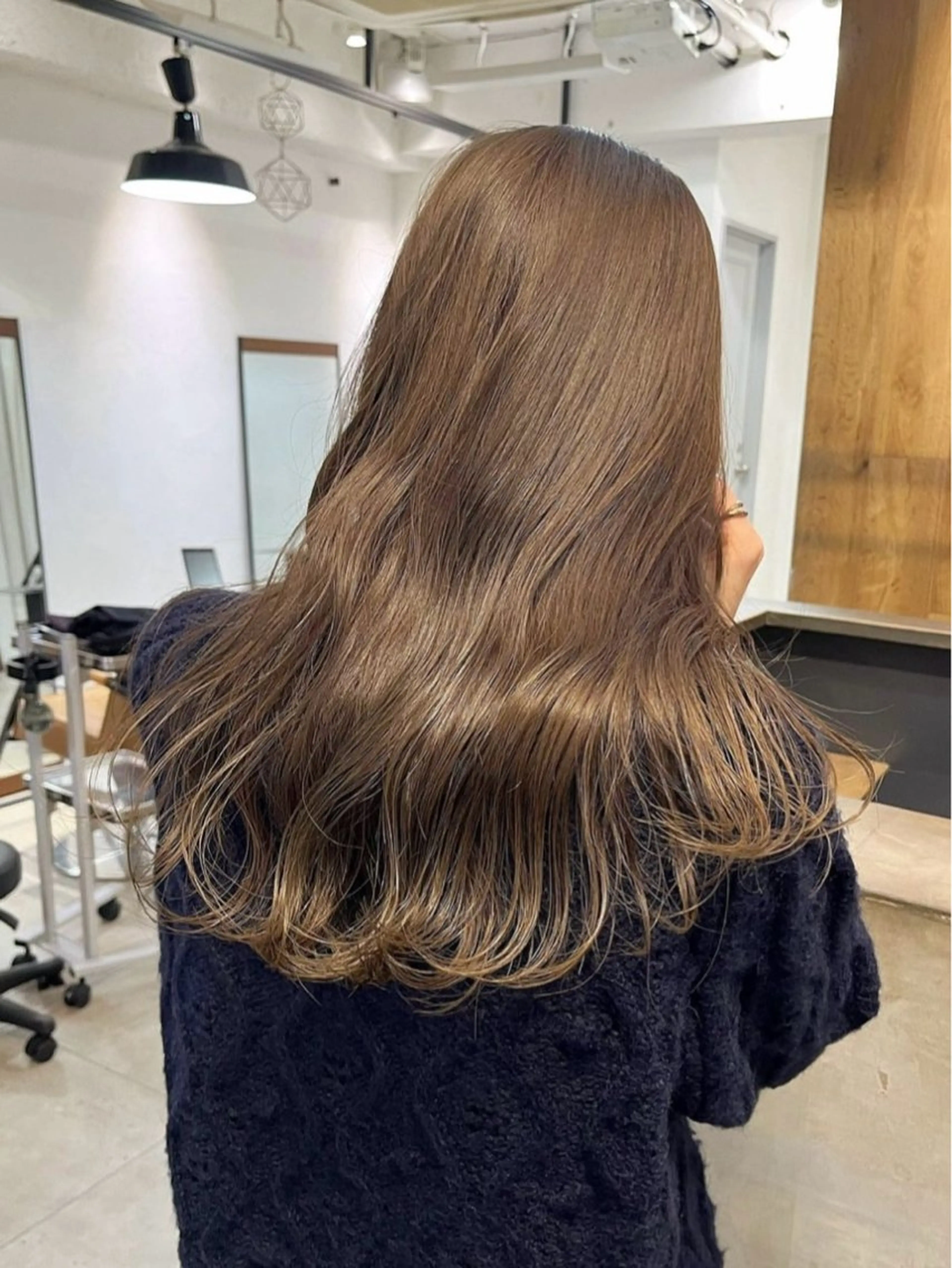 ミディアム カラー ヘアカラー トリートメント オリーブ/縮毛♡ Natsuno🩰のヘアスタイル