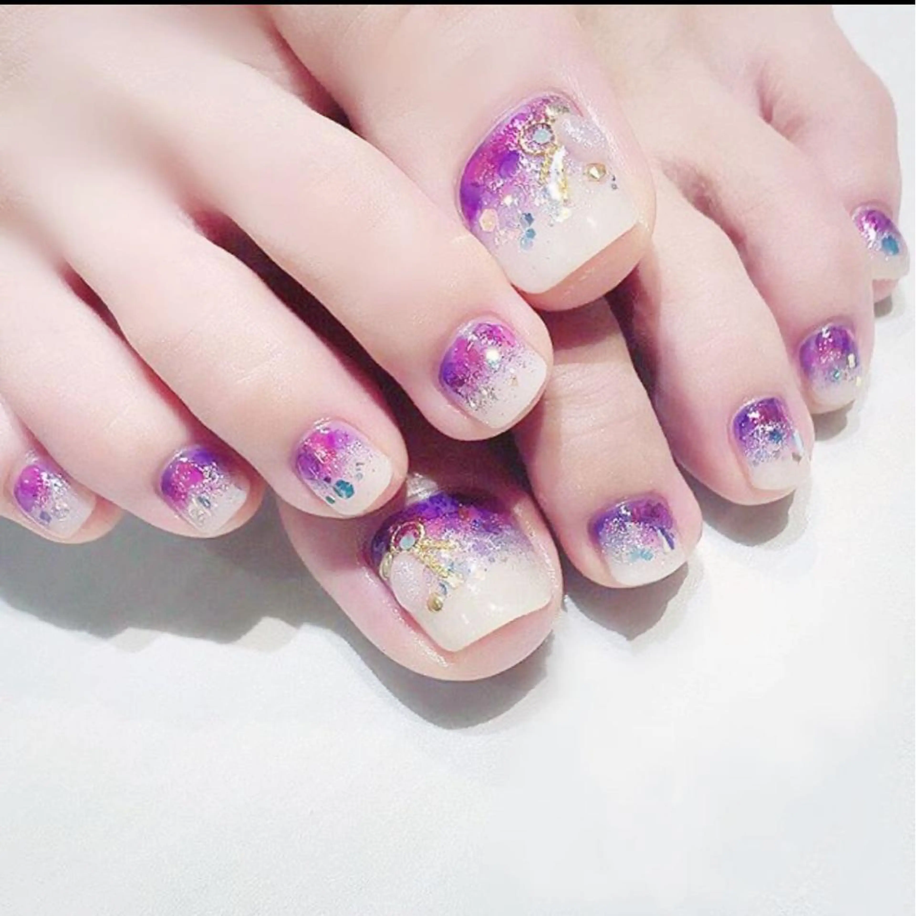 👡🦋🉐フット やり放題デザインコース(オフ別料金)の写真