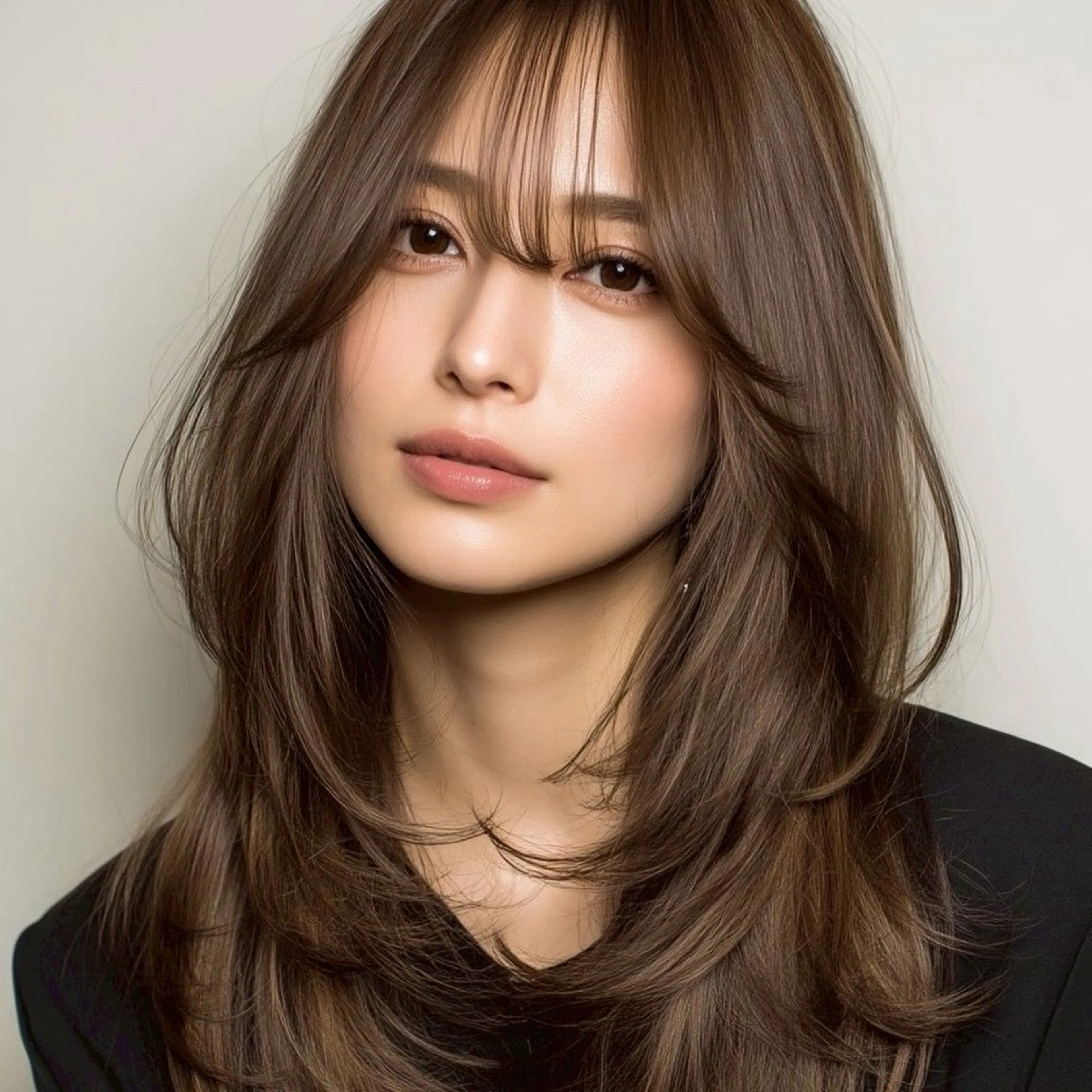 ロング カット ヘアカラー こうき/前髪割れ癖 改善/カット/カラーのヘアスタイル