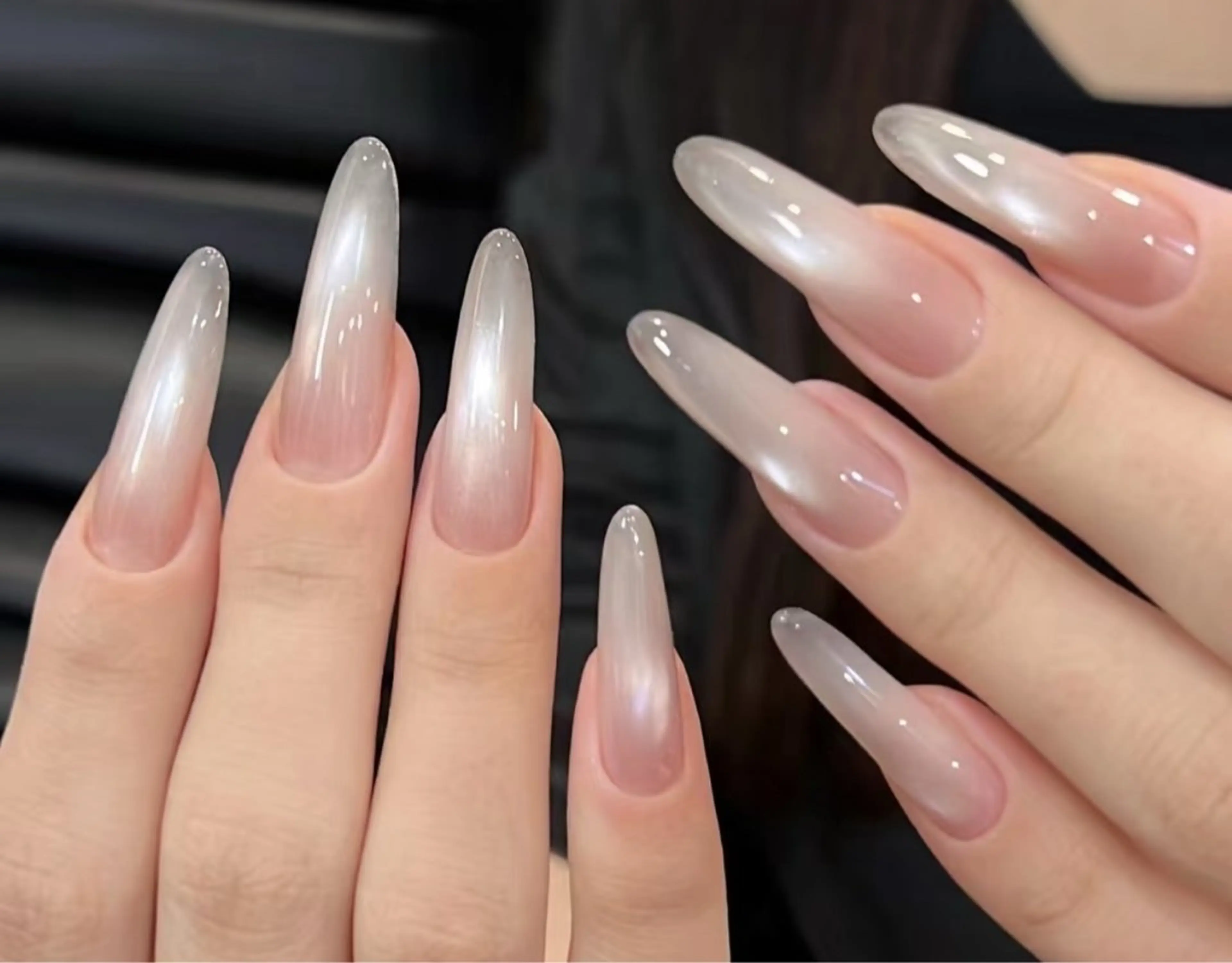 HANDチップ長さ出しマグネットフラッシュネイルorミラーネイル＋ハンドケア付きの写真