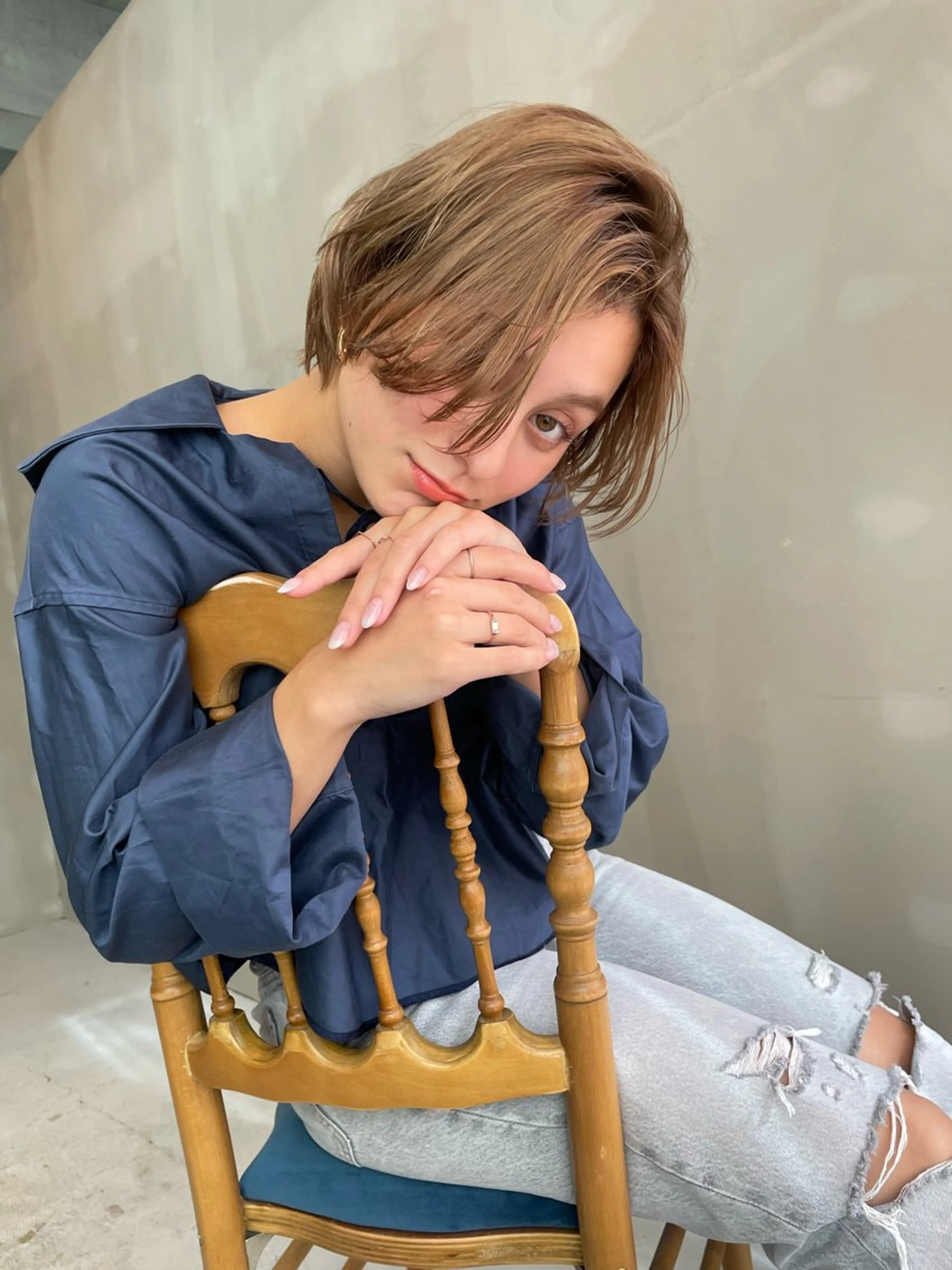 ショート カラー ヘアカラー ショート/ボブ/ 心斎橋/宮脇美奈のヘアスタイル