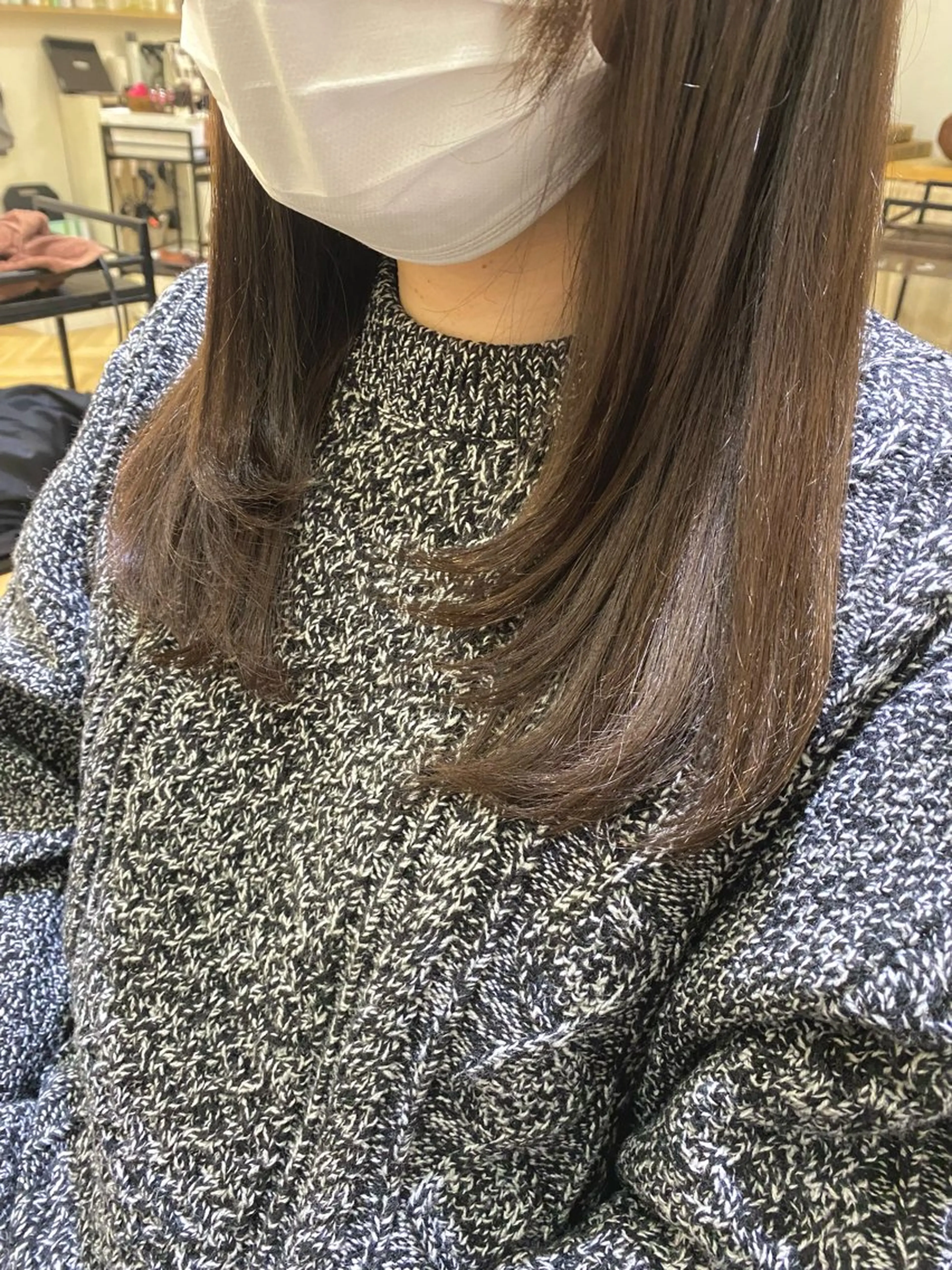 ロング カラー アッシュ アッシュブラウン ブラウンカラー レイヤーカット 韓国ヘア・カラー 🩵SHIZUKUのヘアスタイル