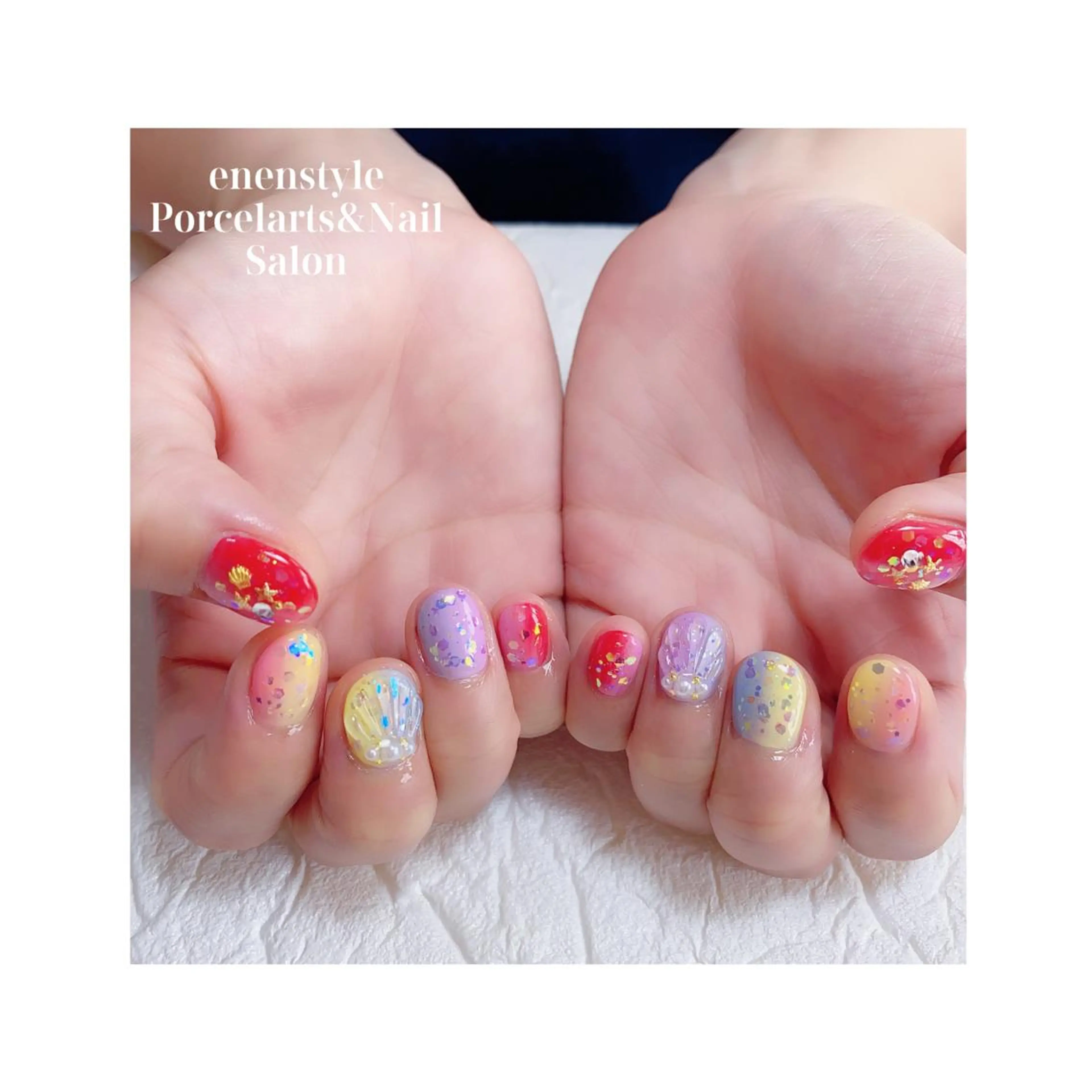 ミディアム ネイル ジェルネイル ニュアンスネイル オフィスネイル ワンカラーネイル パラジェル ハンドネイル 👑enen style👑のネイルデザイン