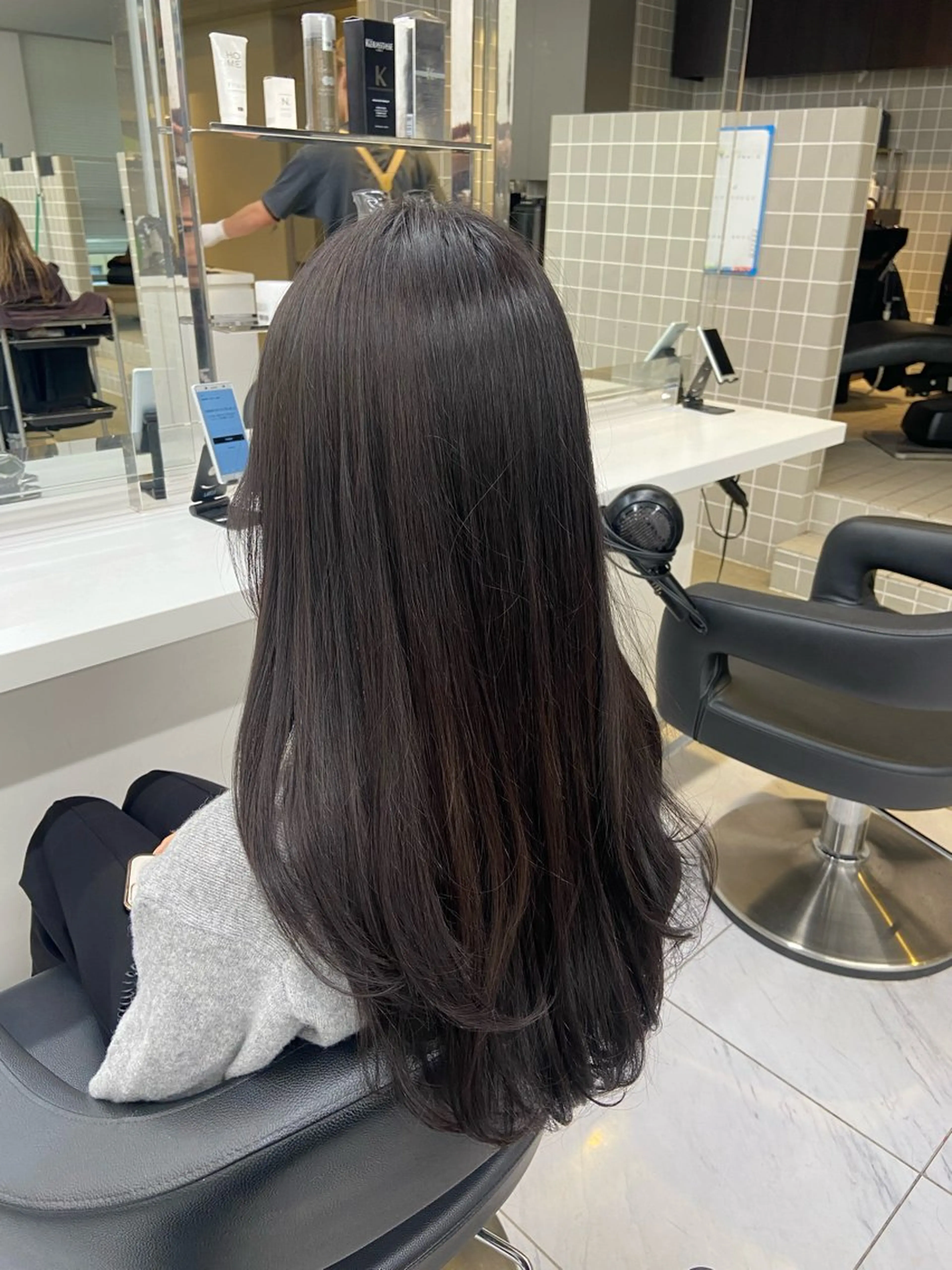 セミロング カラー ヘアアレンジ Over hair_ misakiのヘアスタイル