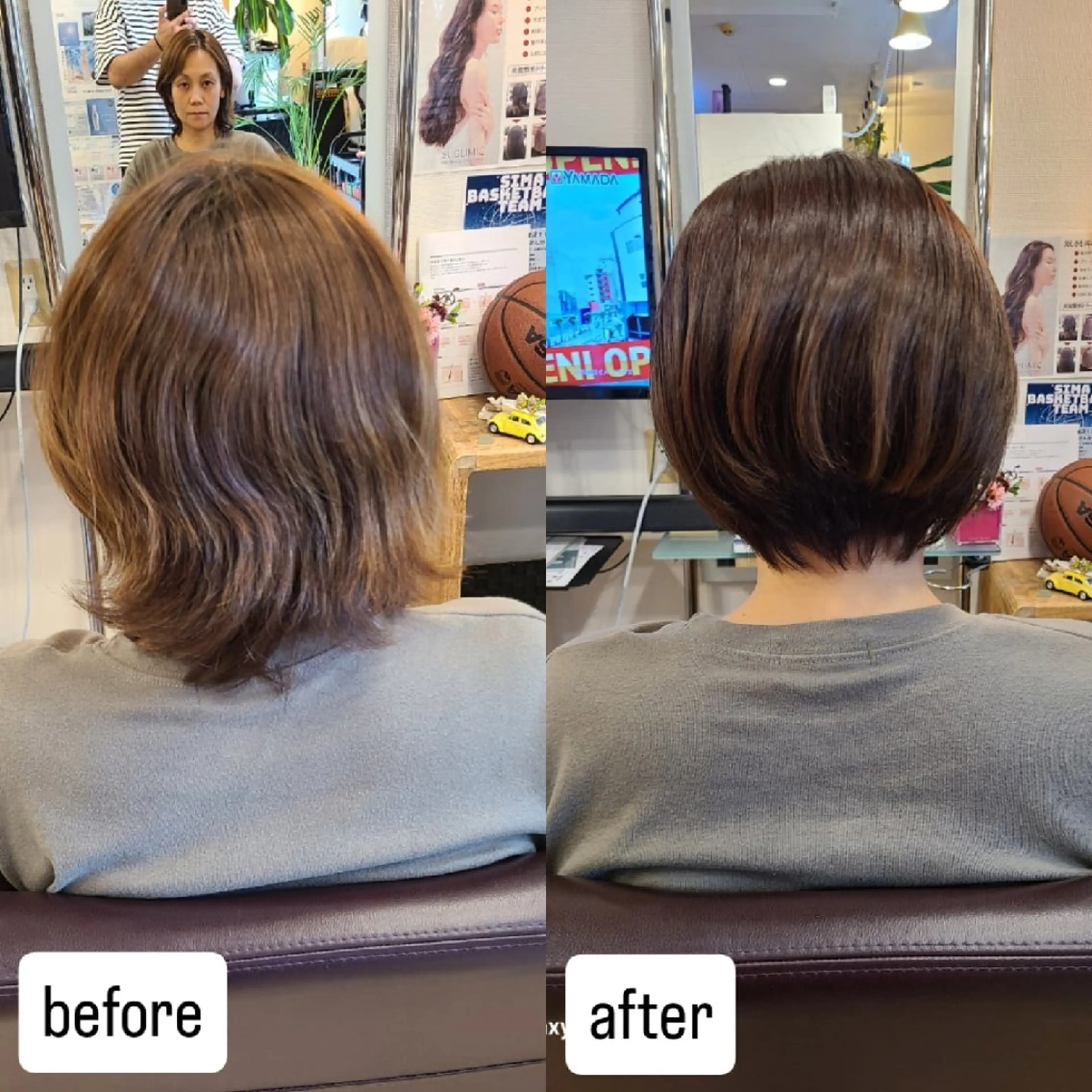 ショート 学生 シ マのヘアスタイル