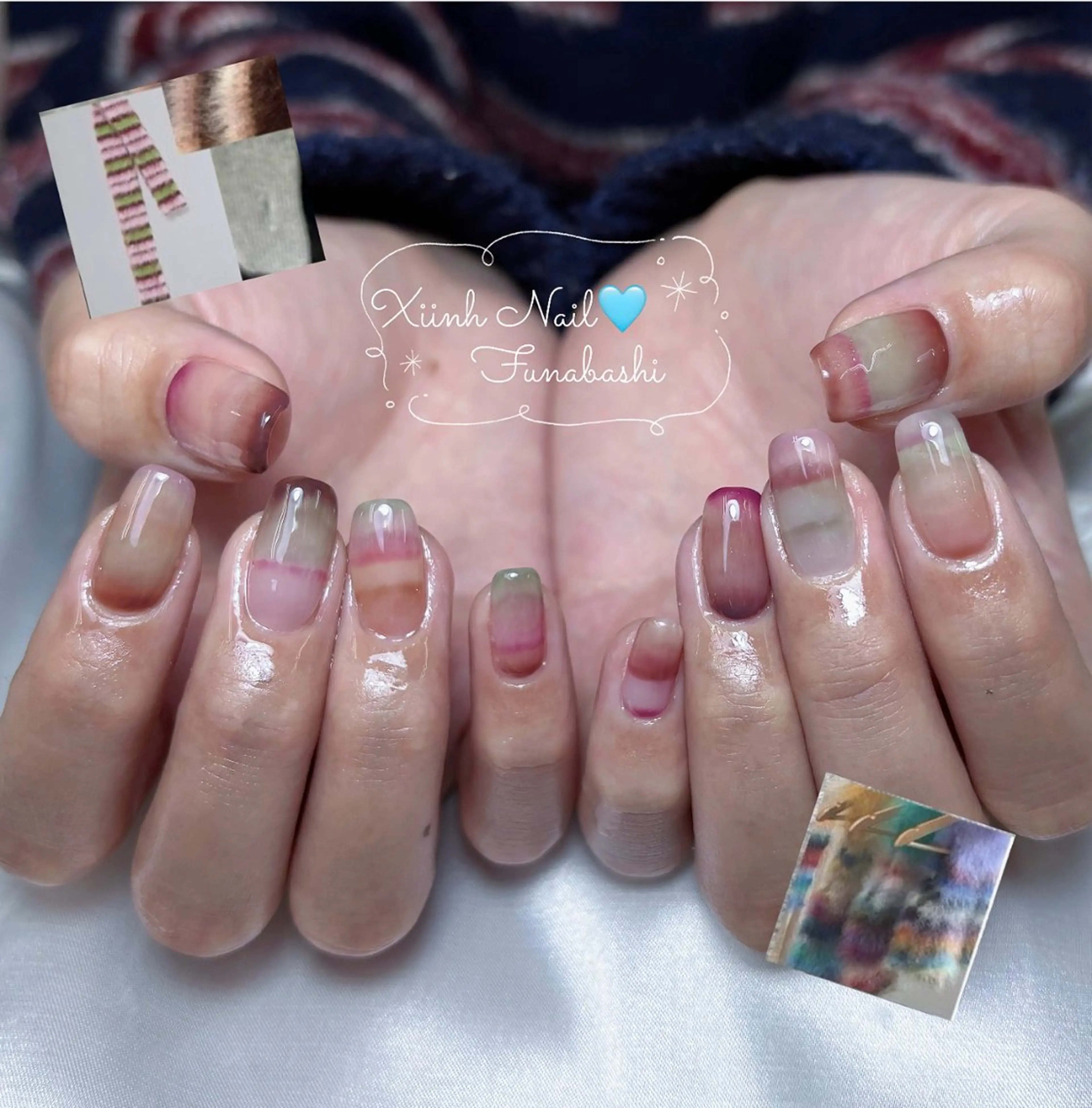 ネイル チークネイル 桜ネイル 長さ出し フットネイル ジェルネイル ハンドネイル XIINH NAIL SALONのネイルデザイン