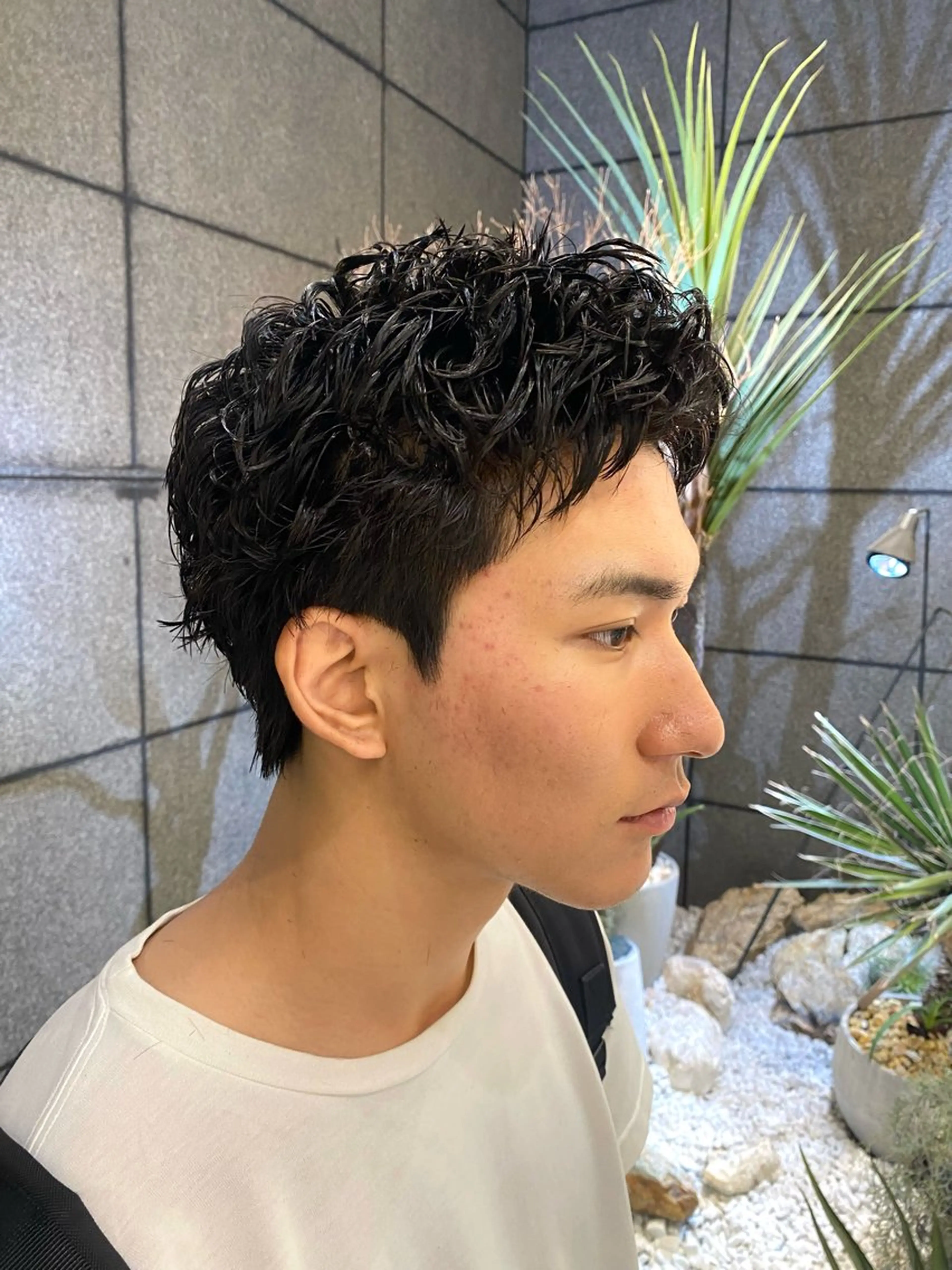 ショート パーマ メンズ 酸スト/フェザー パーマ/三谷海斗のヘアスタイル