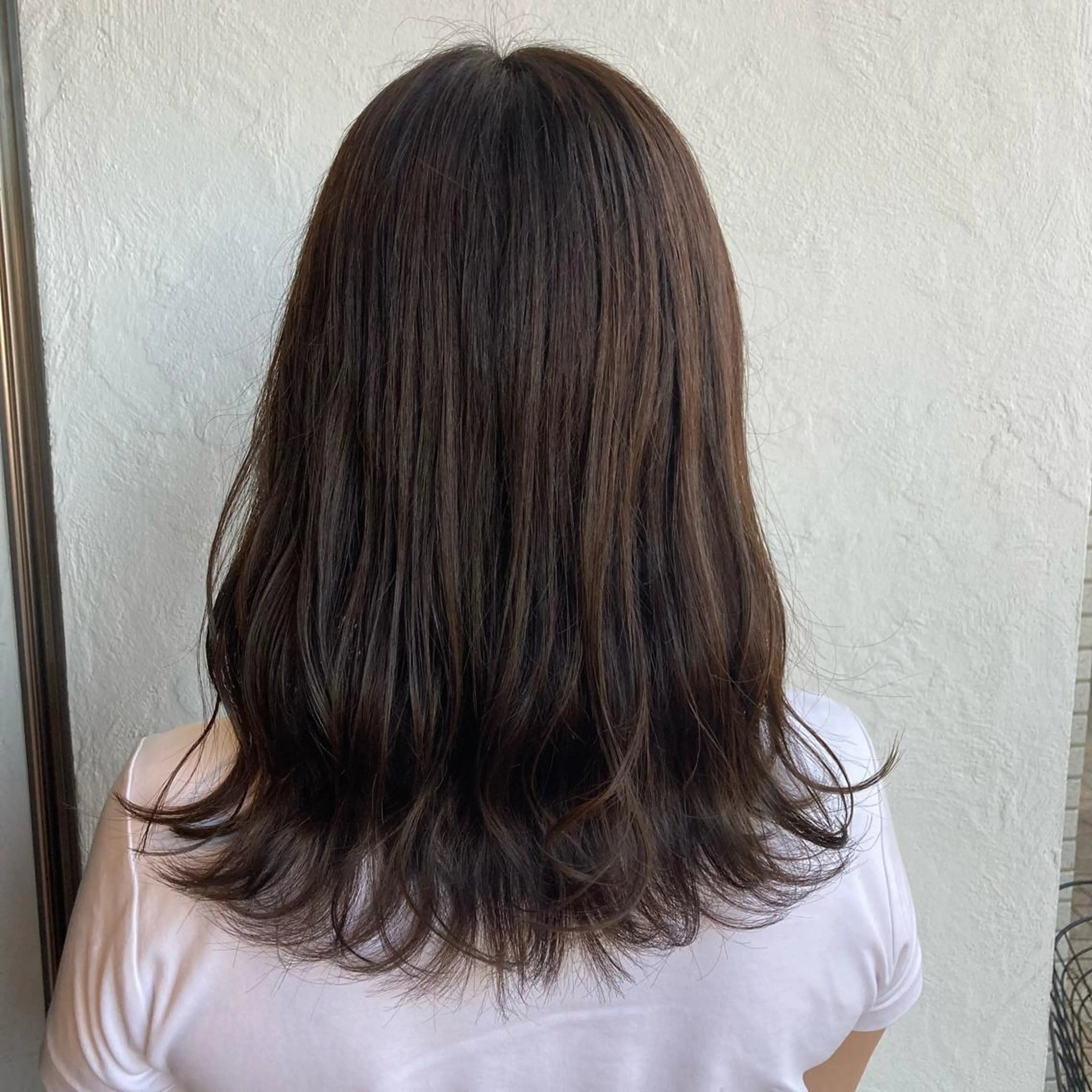 セミロング カラー カット ヘアカラー 💎髪質改善💎 西森千夏のヘアスタイル