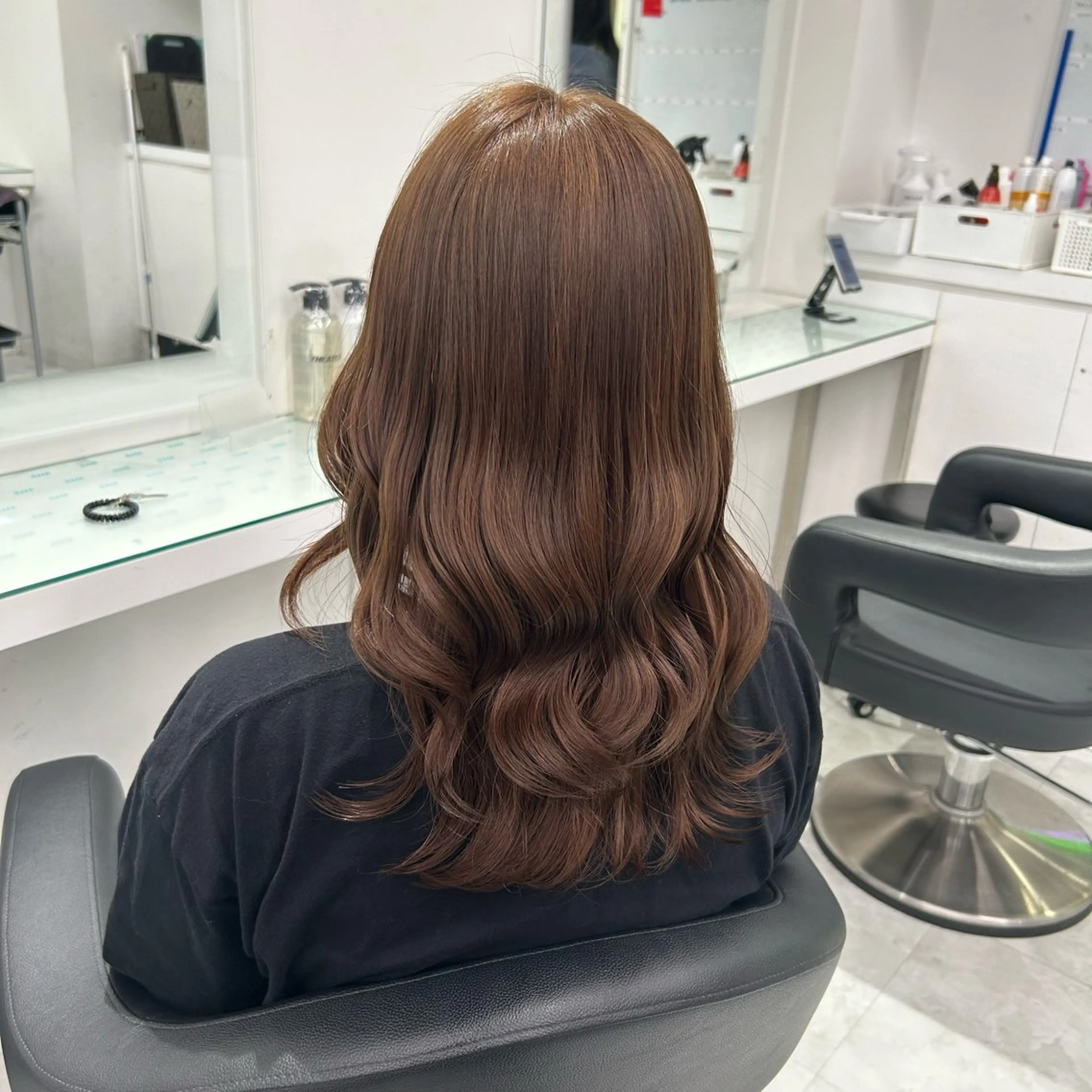 セミロング ヘアカラー 🤍大人っぽ韓国暗髪 🤍Asuka🤍のヘアスタイル