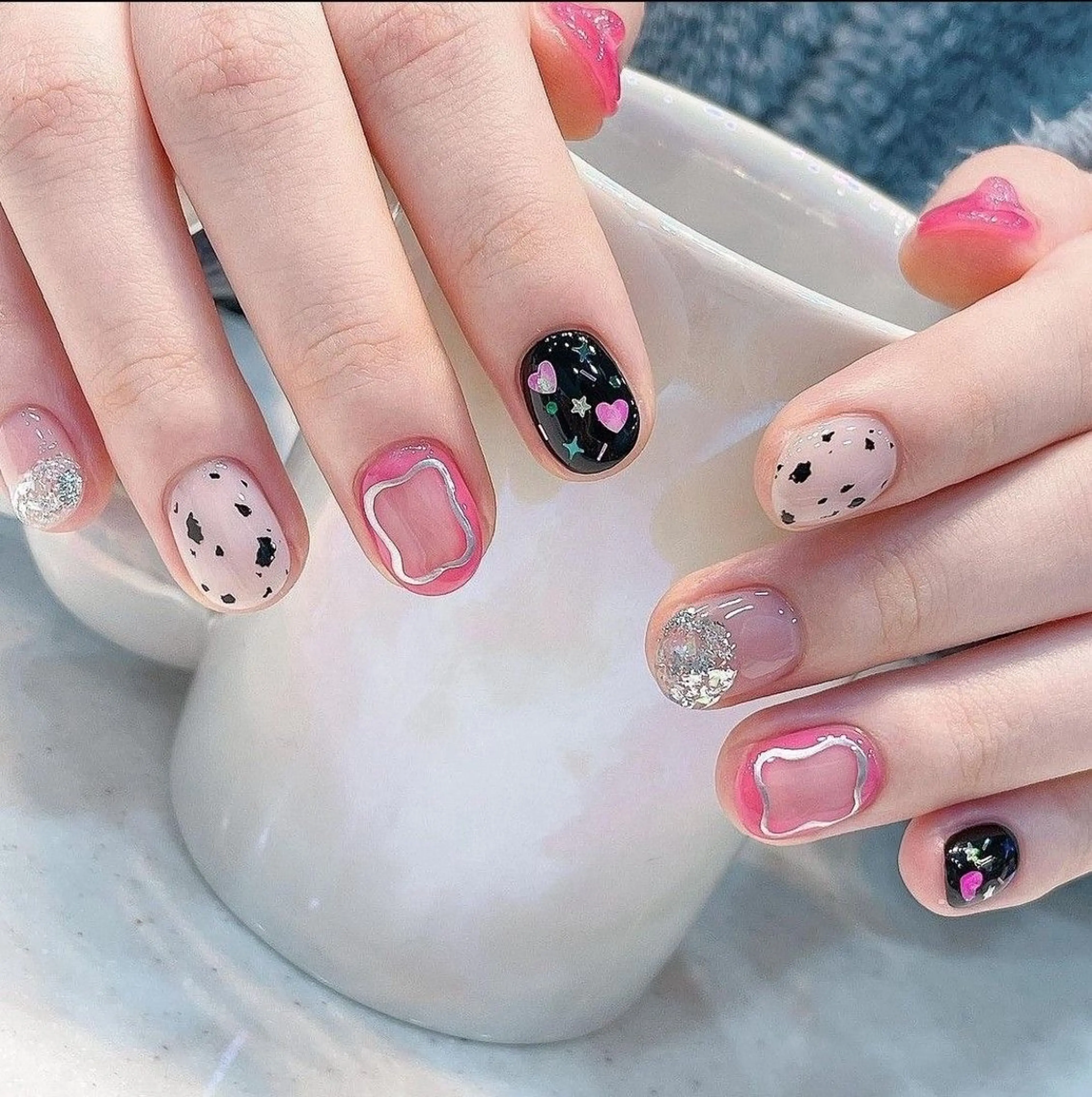 ネイル チークネイル 桜ネイル フットネイル フレンチネイル ジェルネイル ハンドネイル YURI NAILのネイルデザイン
