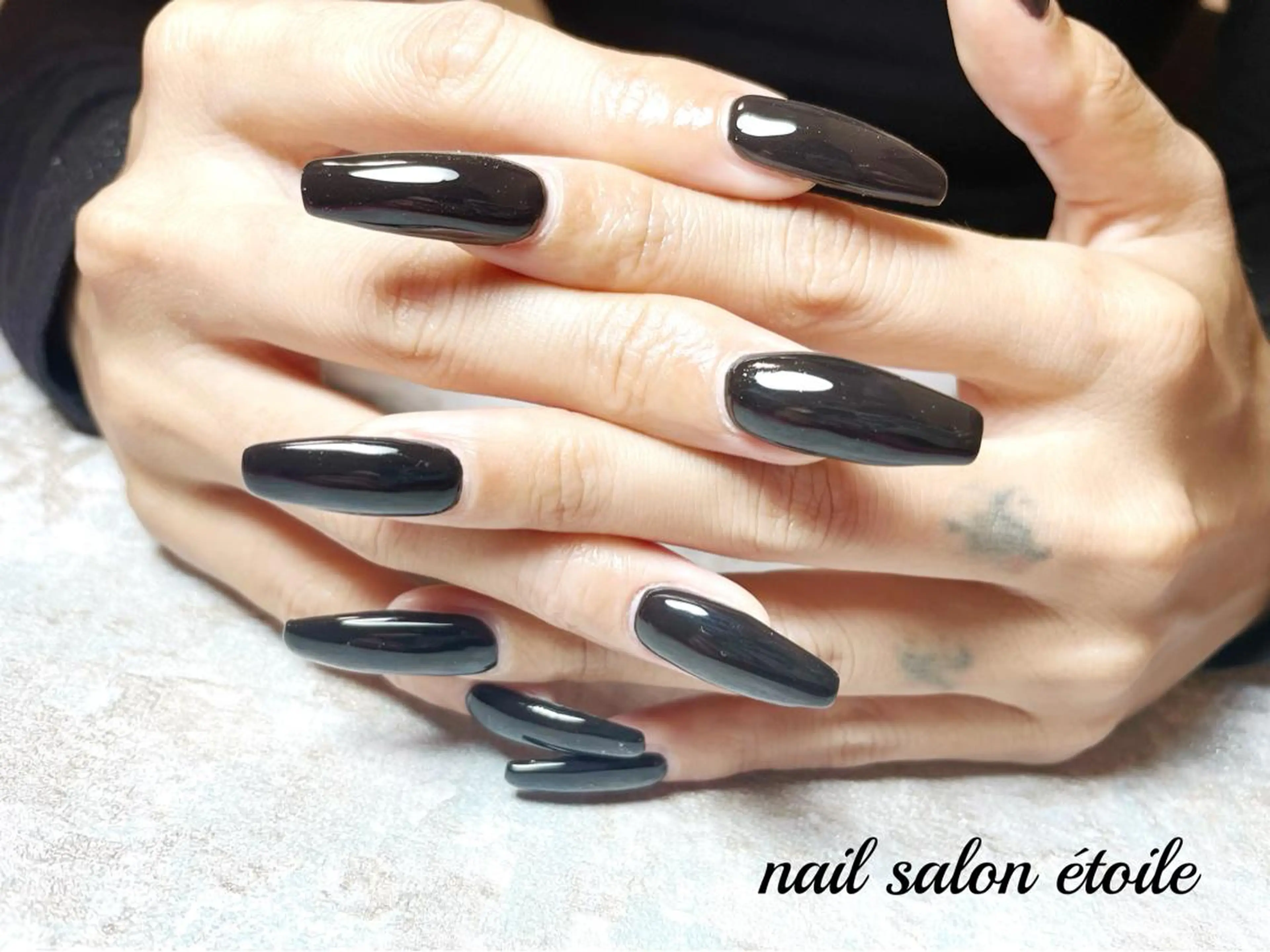 ネイル アートネイル ジェルネイル ロングネイル ワンカラーネイル ハンドネイル nail salon étoileのネイルデザイン