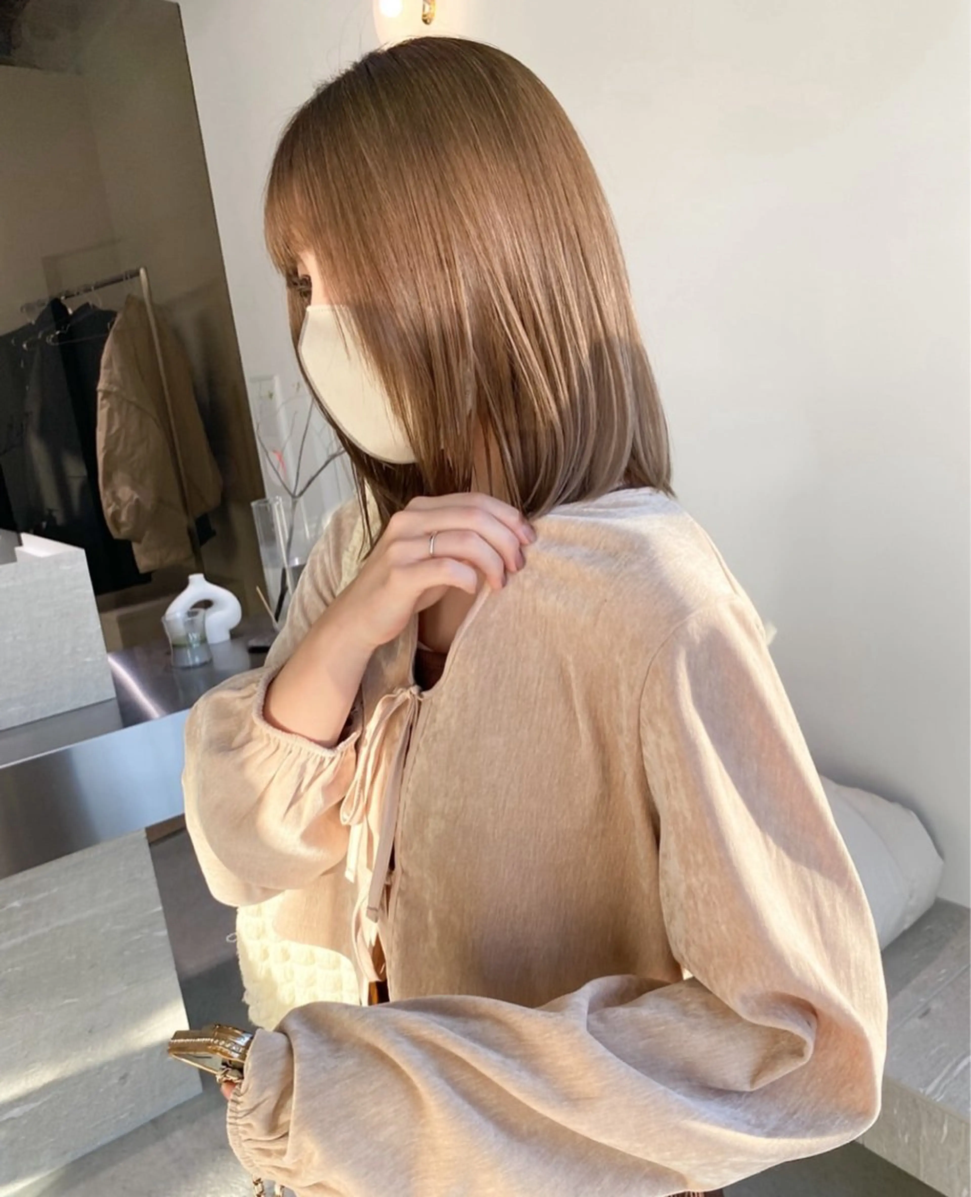 ミディアム カラー ブリーチ ハイライトカラー ハイライト 🧸レイヤー/ 池袋/あいり　🤎のヘアスタイル