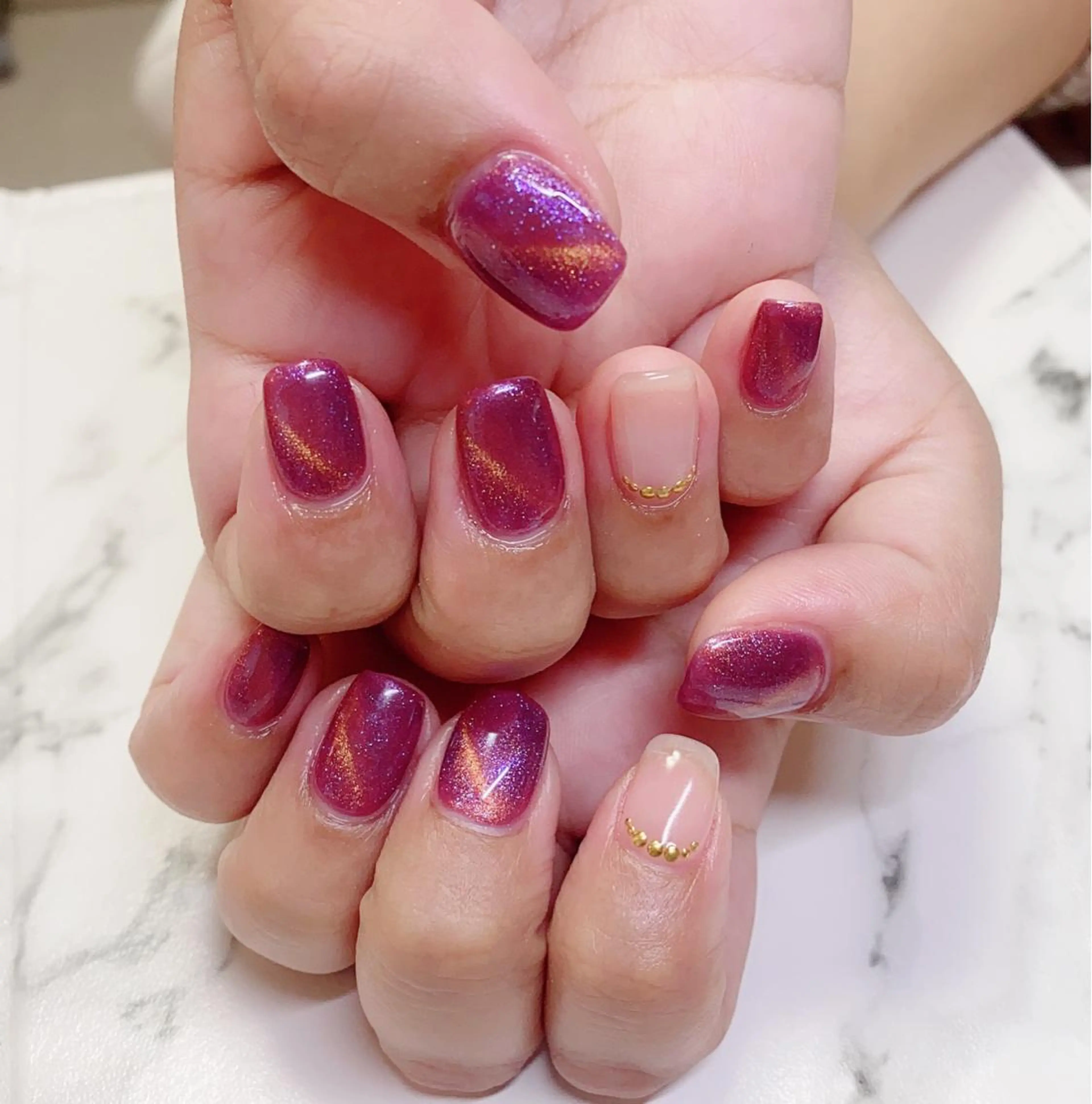 カラー ネイル アートネイル Q Free nailsのネイルデザイン