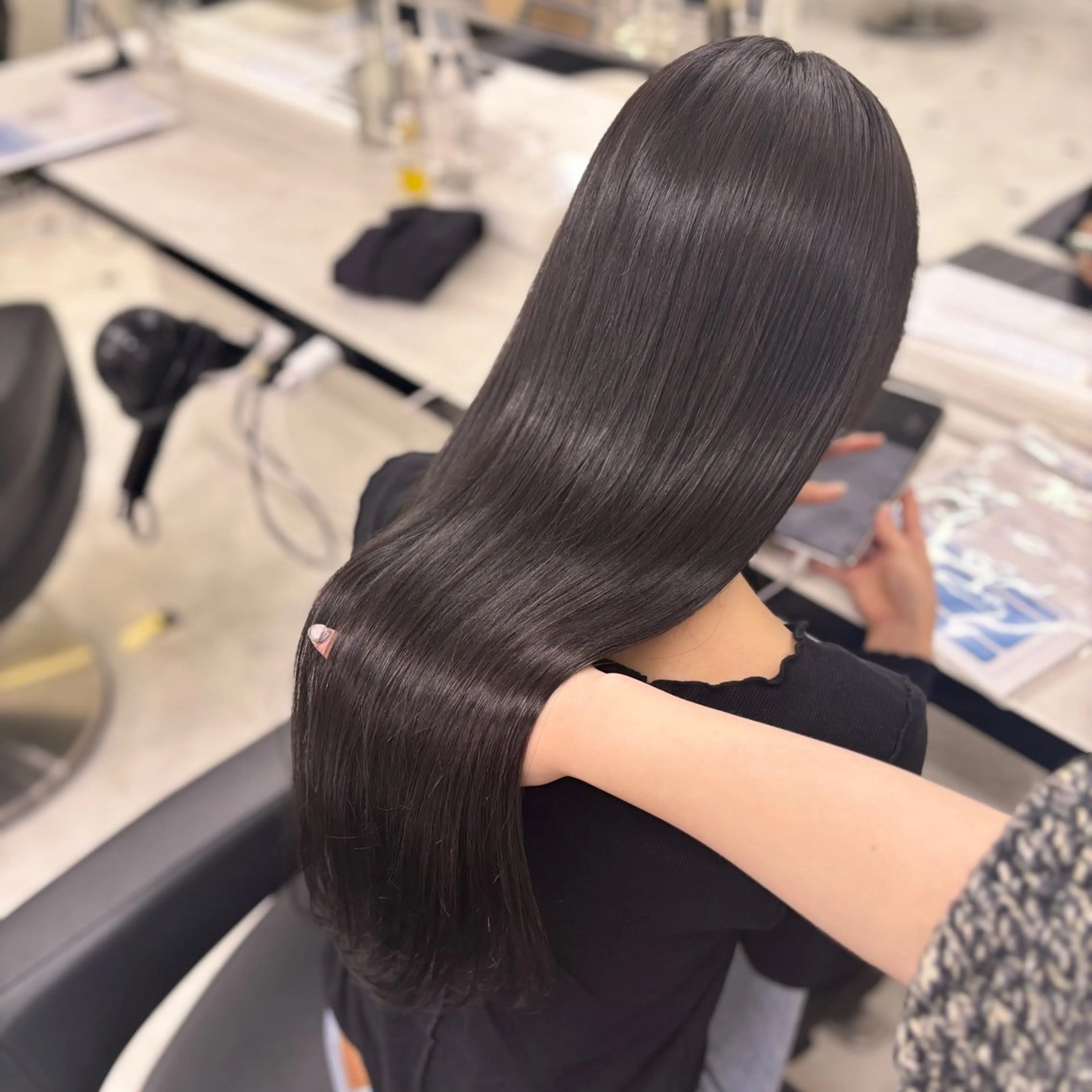 ロング カラー 透明感カラー 韓国風カラー 髪質改善 韓国風ヘア トリートメント 💙ハイトーン韓国風 色白ヘア💙manaのヘアスタイル