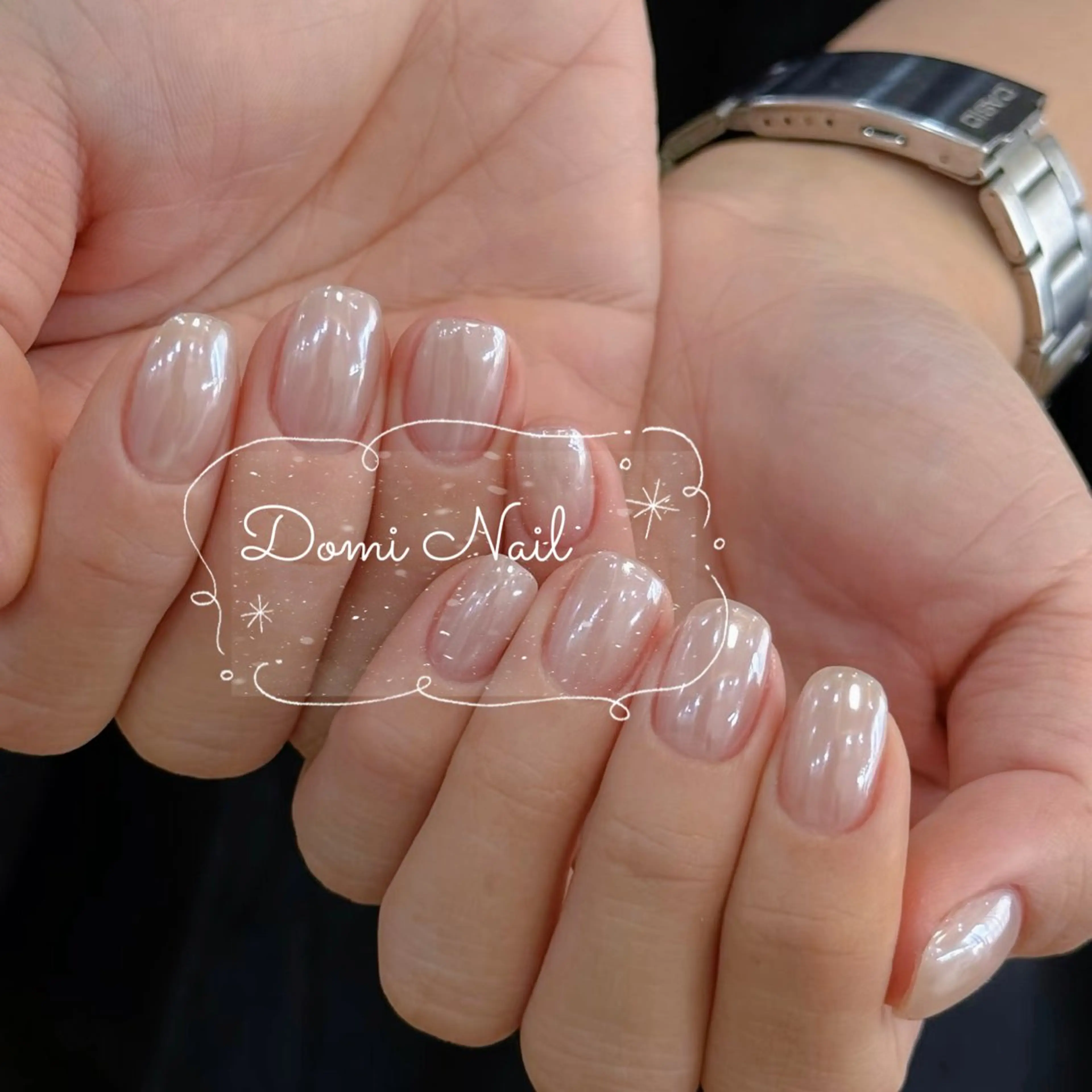 ネイル ミラーネイル ワンカラーネイル ハンドネイル Domi Nail Salonのネイルデザイン