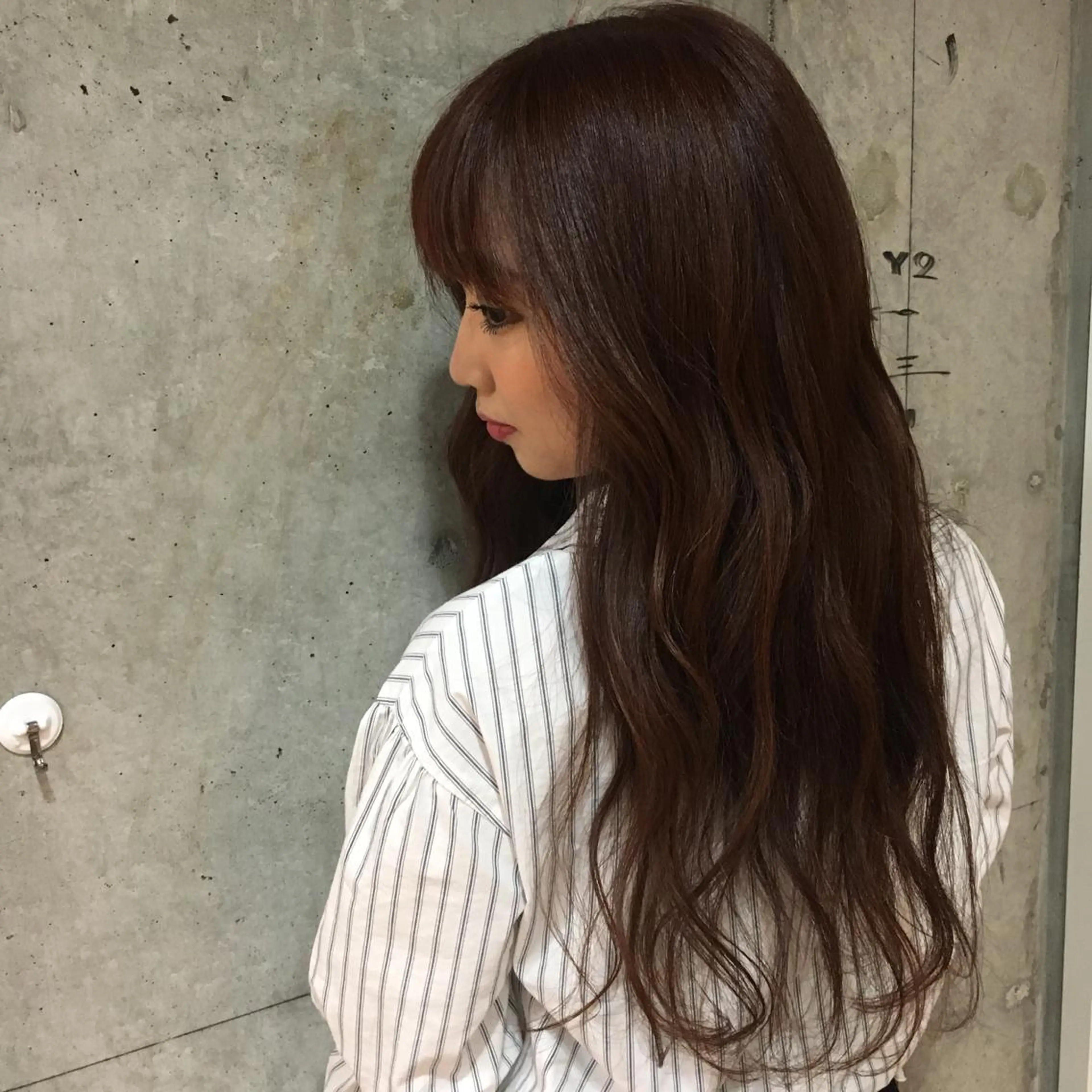 ロング ロング 中川 結のヘアスタイル