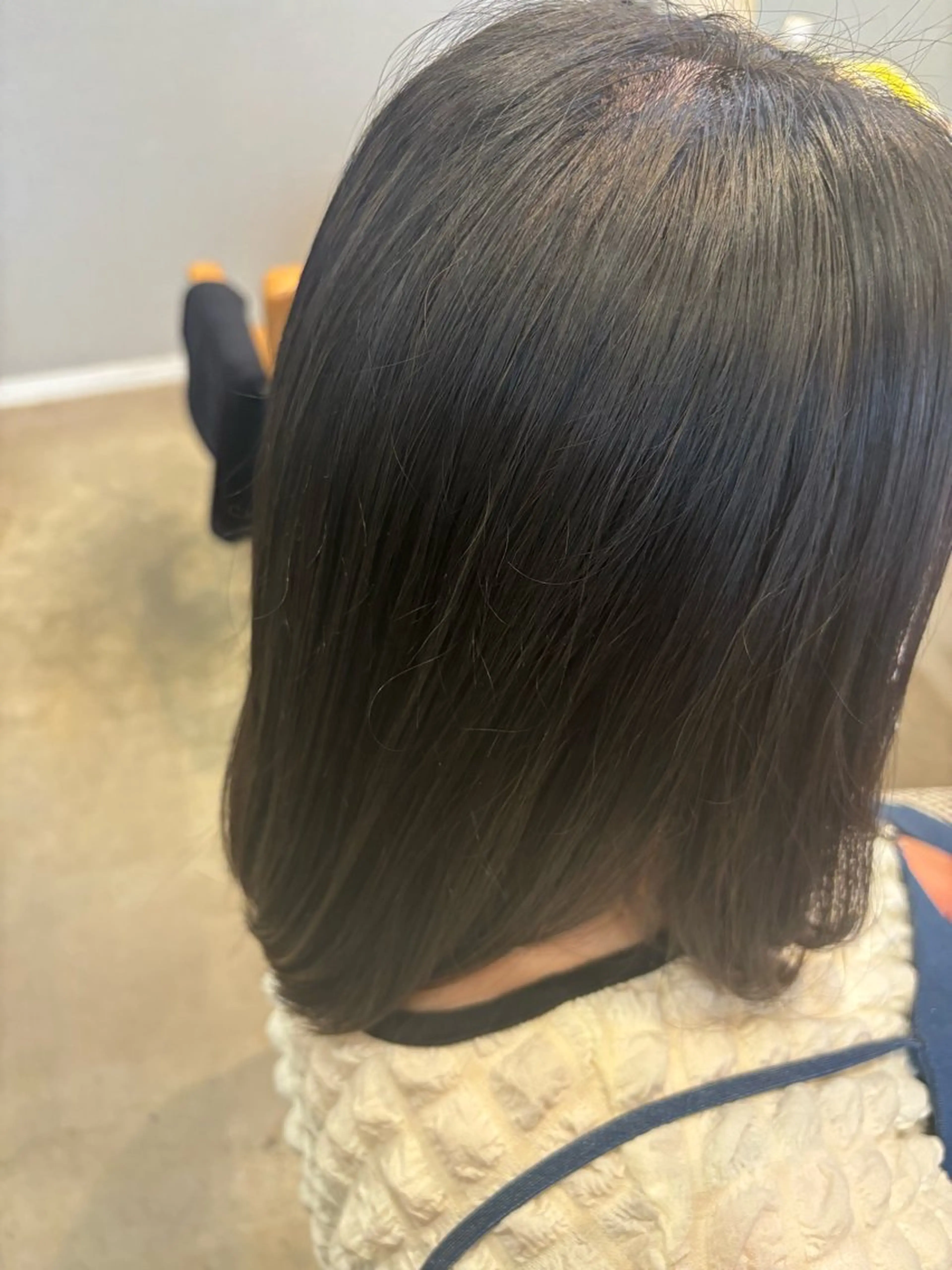 ミディアム カラー 黒髪 グレーブラック 昇 ひかる 髪質改善はお任せ◎のヘアスタイル