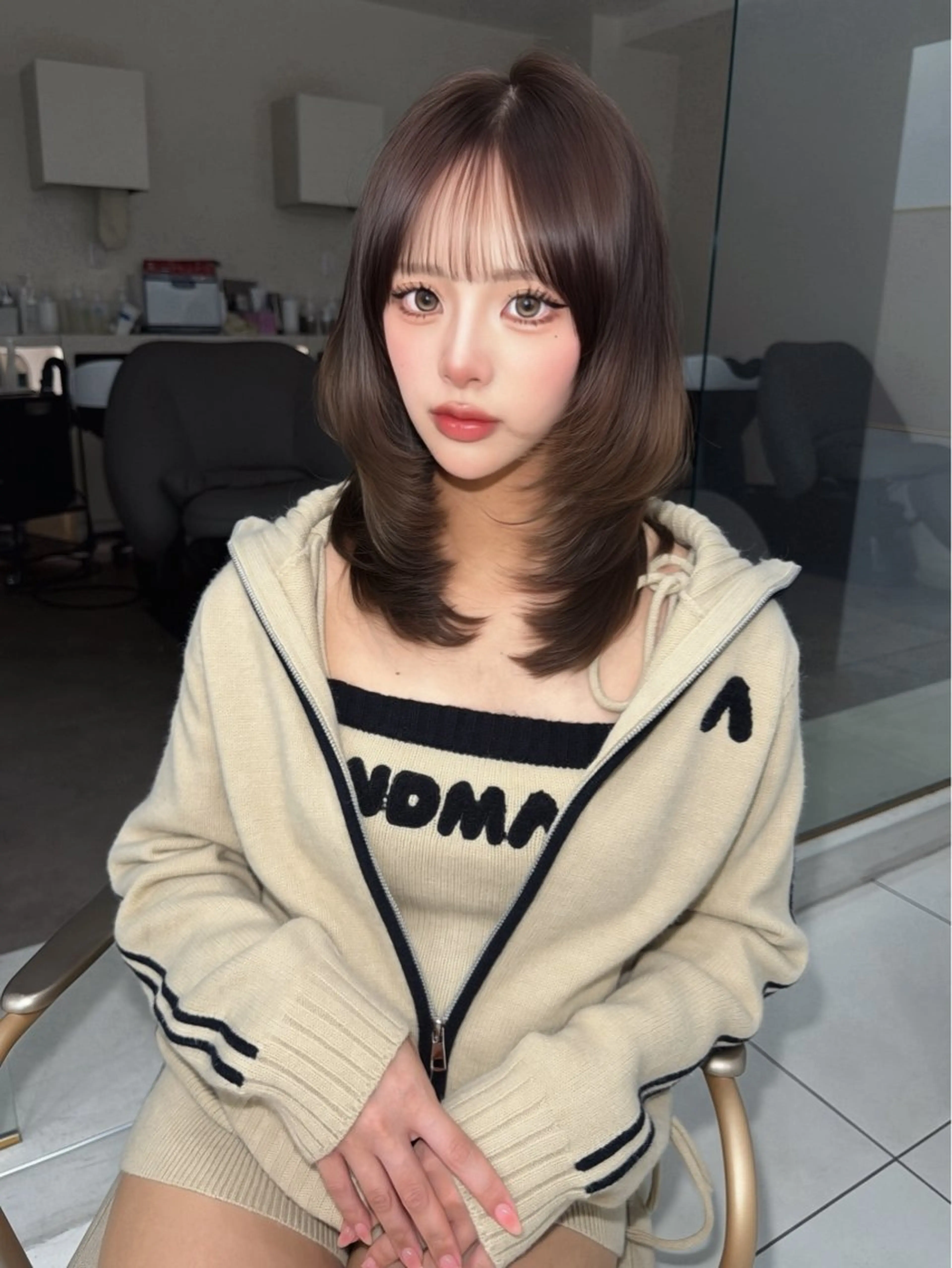 ミディアム ヘアカラー 名駅/艶カラー/ HINA🌛☁️のヘアスタイル