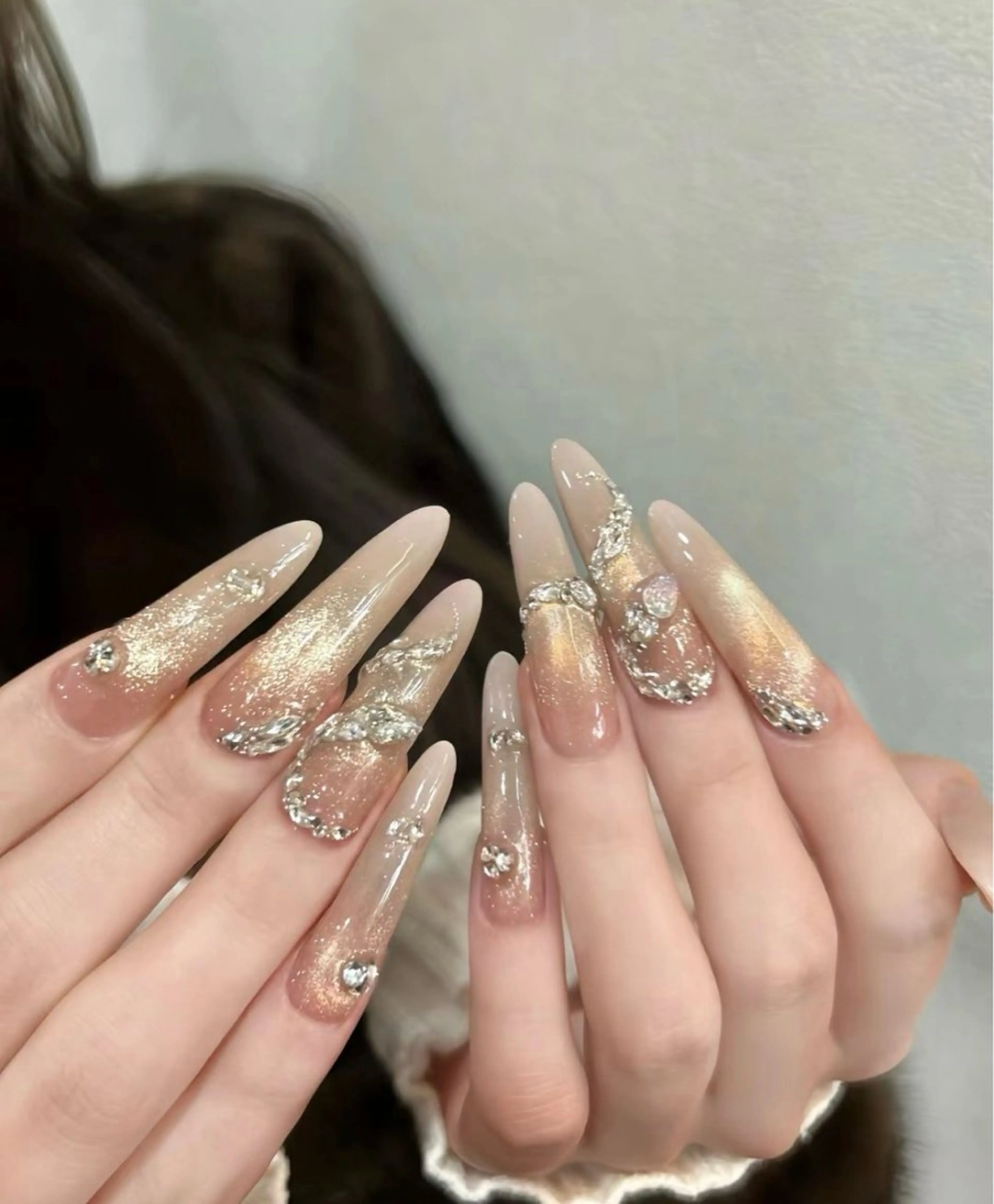 ネイル マグネットネイル ストーンネイル Sora Nail Honastugiのネイルデザイン